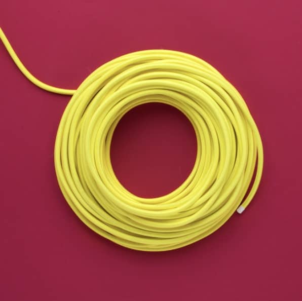 DIY Fabric Wire by the Foot - Citrus Yellow