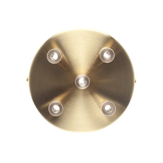 5-Port Ceiling Canopy Raw Brass