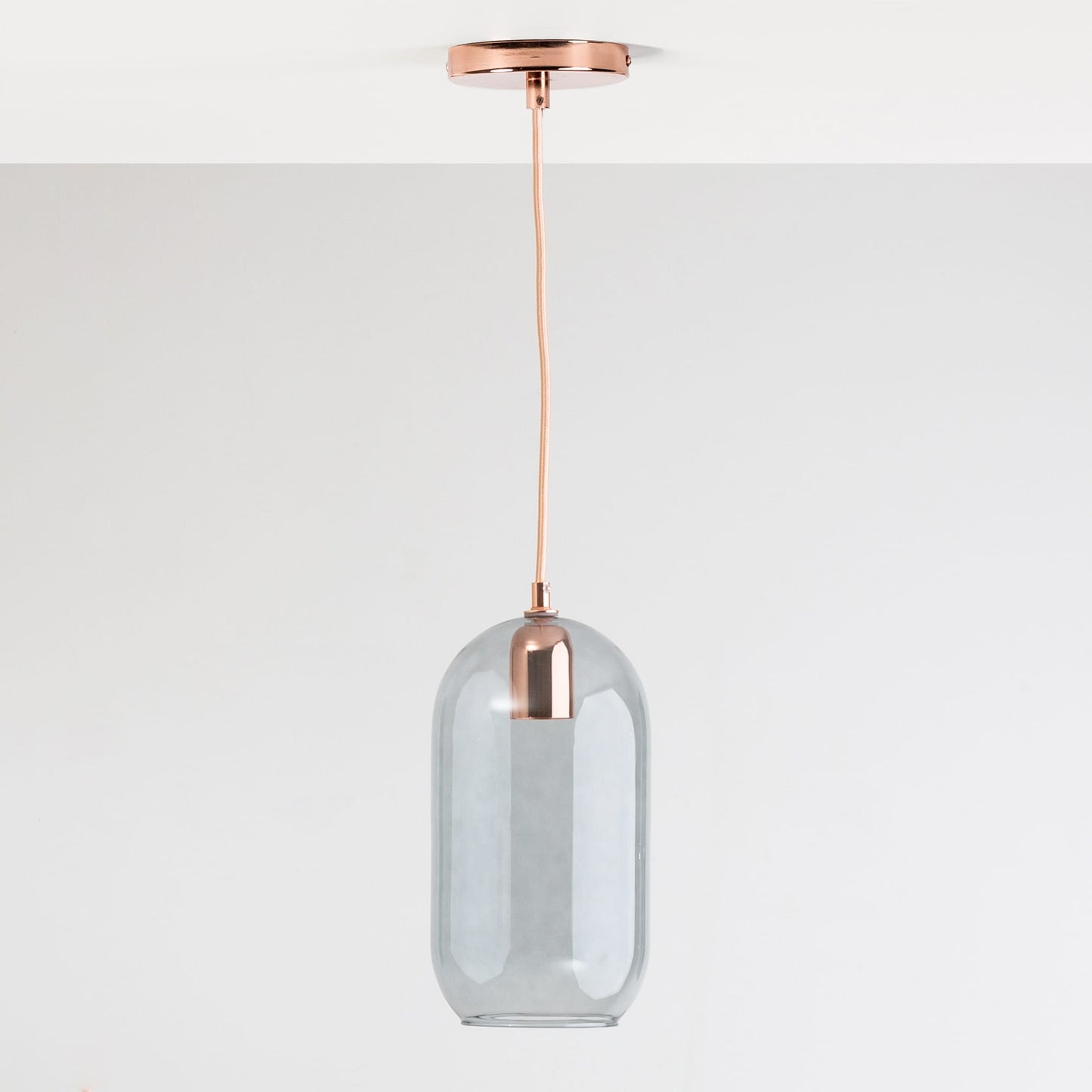 Glass Pill Fixed Shade Ceiling Pendant