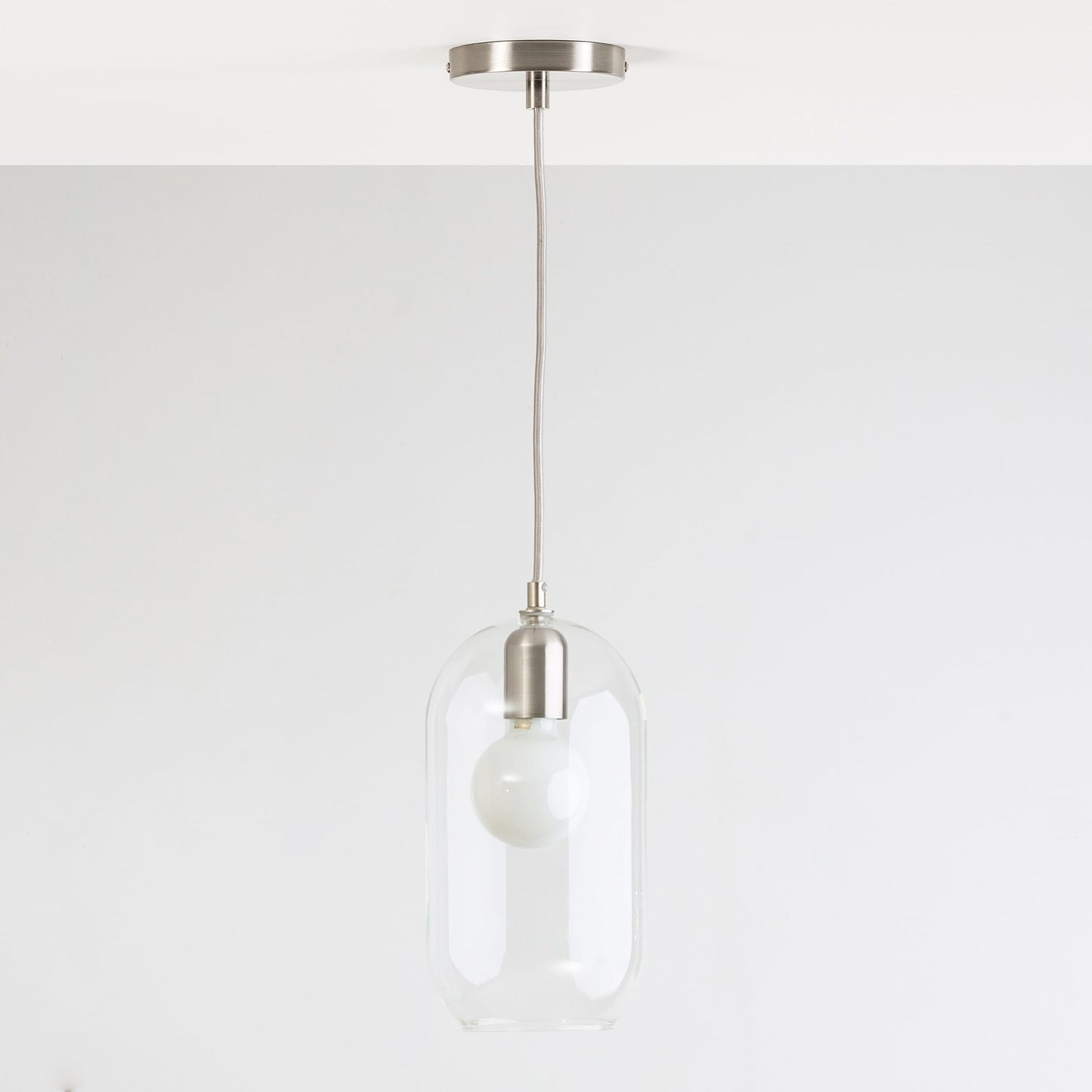 Glass Pill Fixed Shade Ceiling Pendant