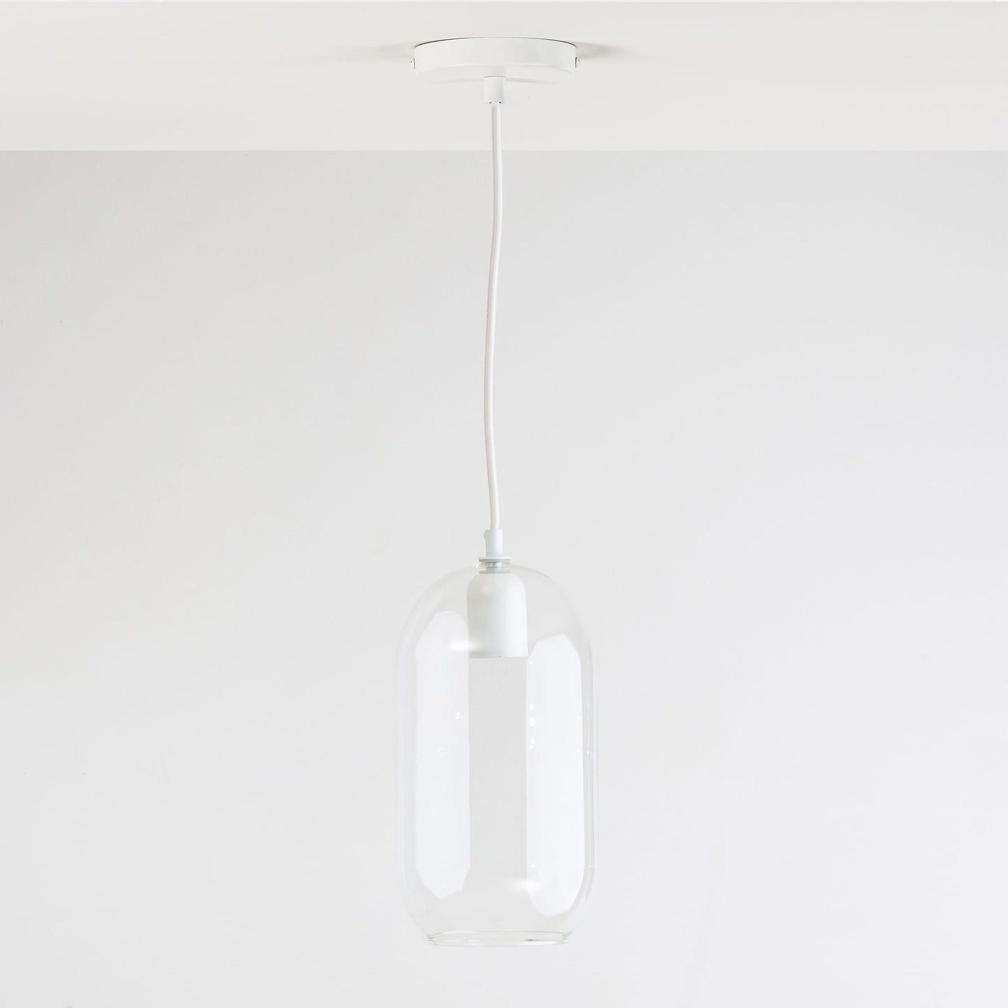 Glass Pill Fixed Shade Ceiling Pendant