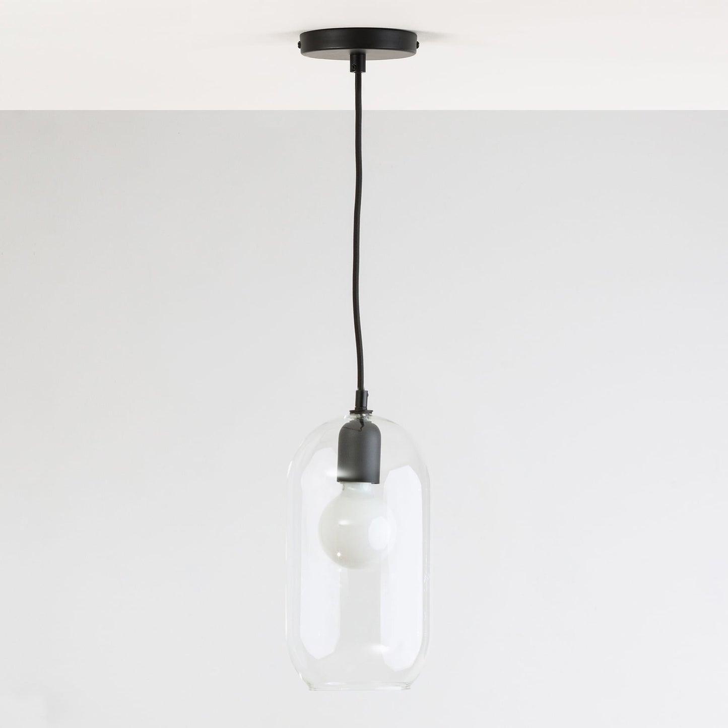 Glass Pill Fixed Shade Ceiling Pendant