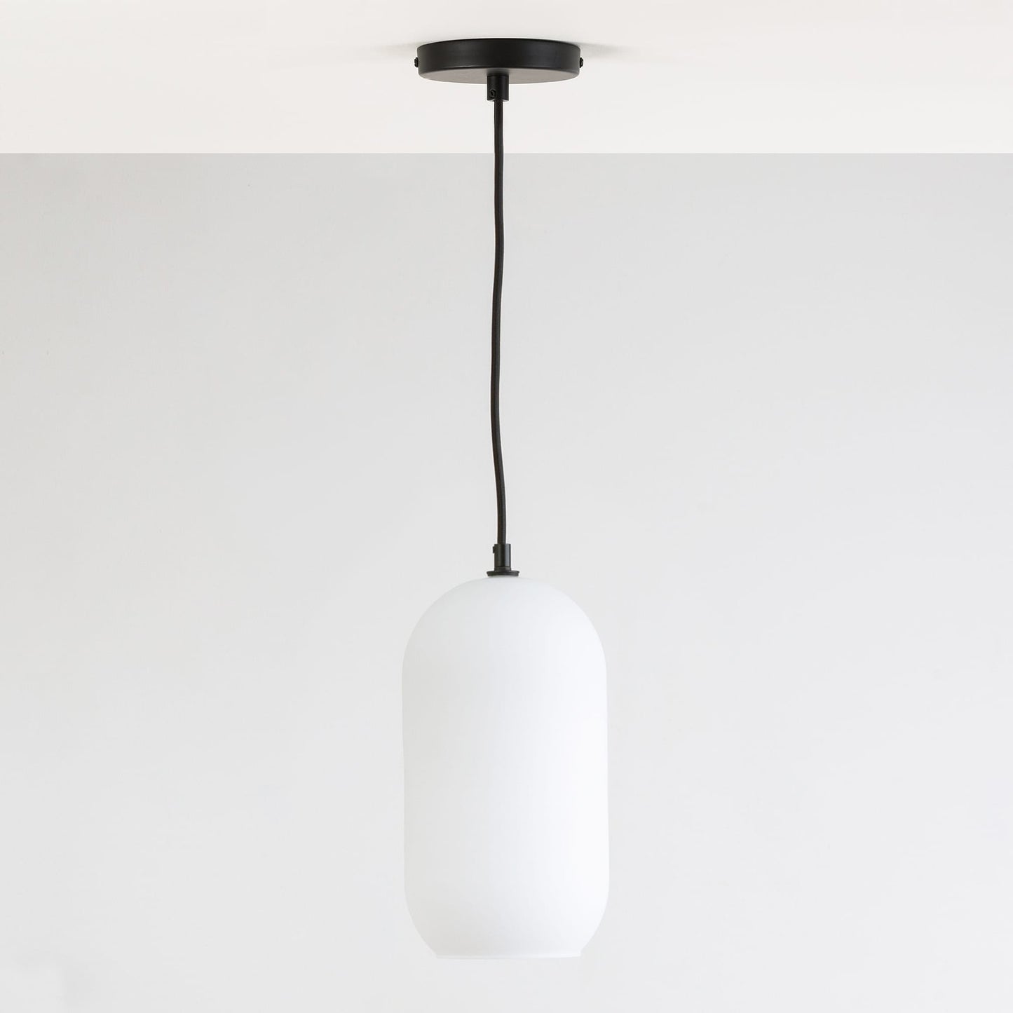 Glass Pill Fixed Shade Ceiling Pendant
