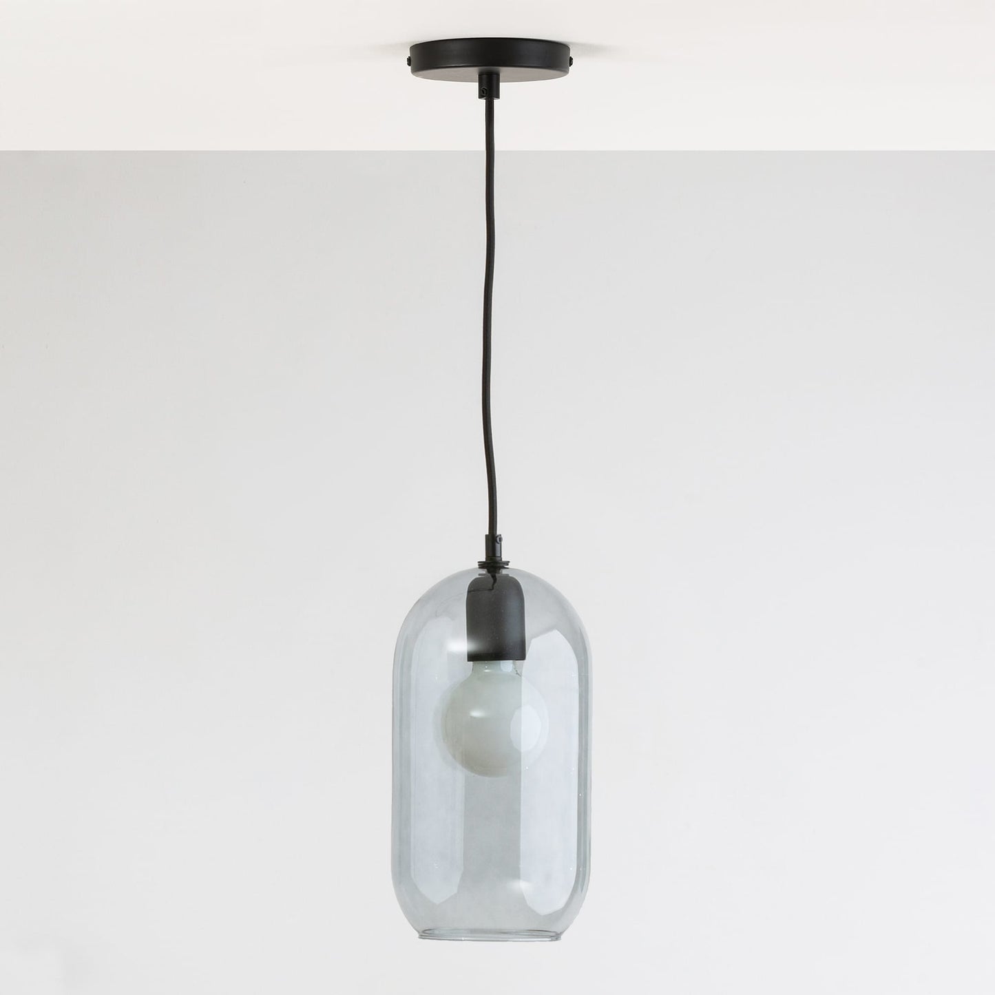 Glass Pill Fixed Shade Ceiling Pendant