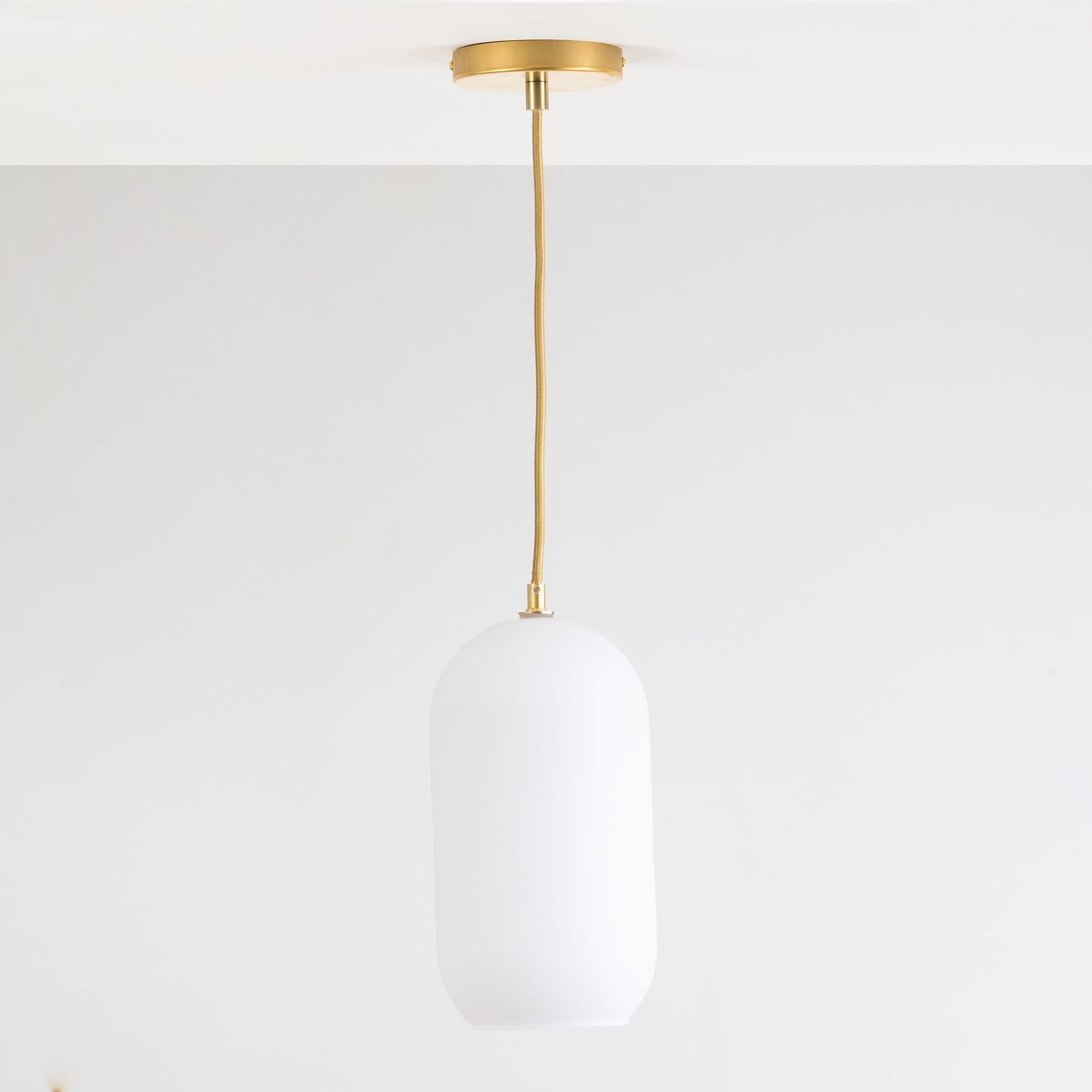 Glass Pill Fixed Shade Ceiling Pendant