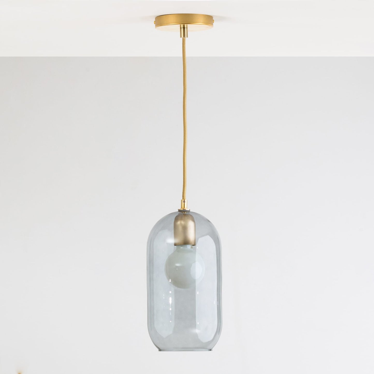 Glass Pill Fixed Shade Ceiling Pendant