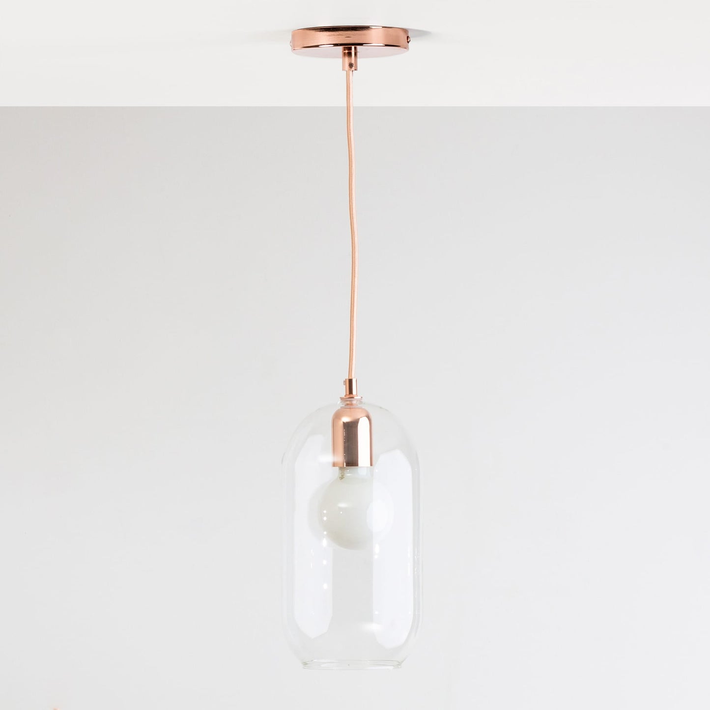 Glass Pill Fixed Shade Ceiling Pendant
