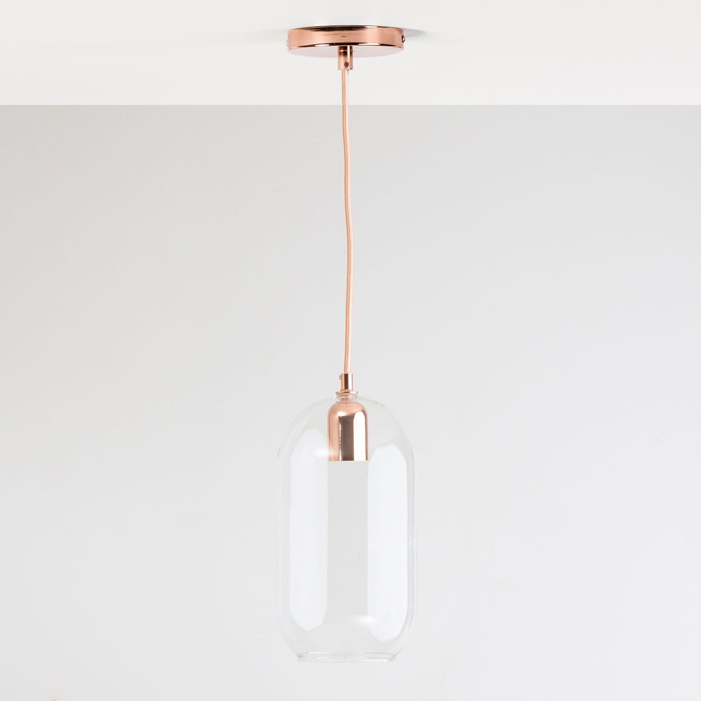 Glass Pill Fixed Shade Ceiling Pendant