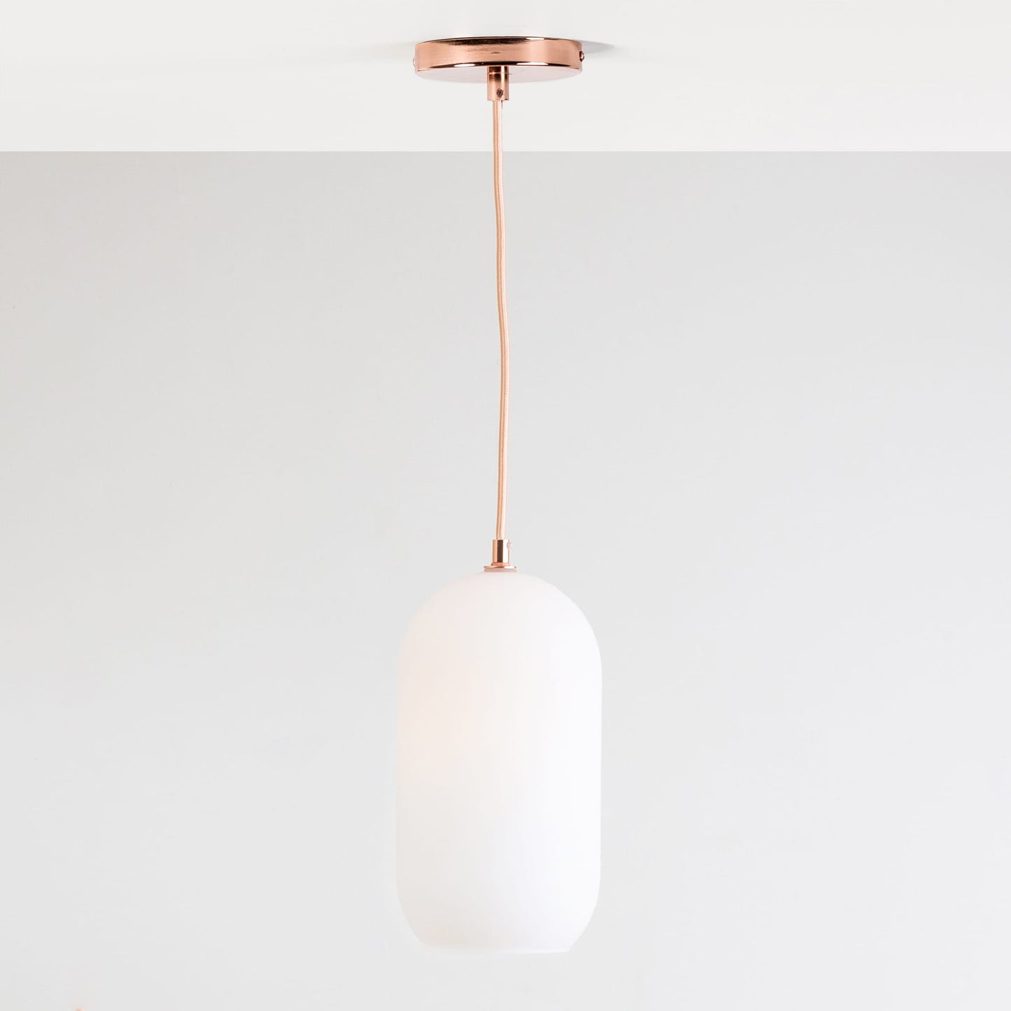 Glass Pill Fixed Shade Ceiling Pendant