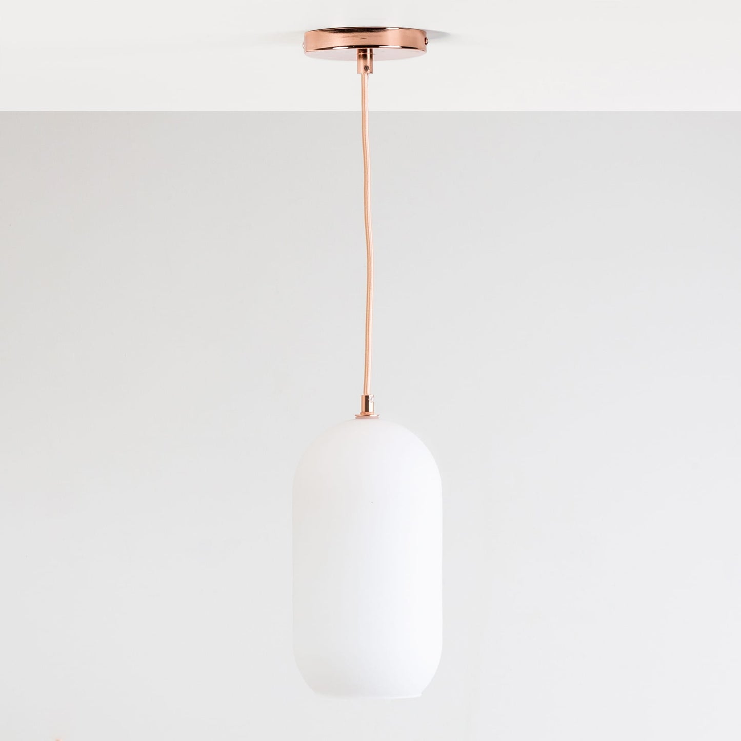 Glass Pill Fixed Shade Ceiling Pendant
