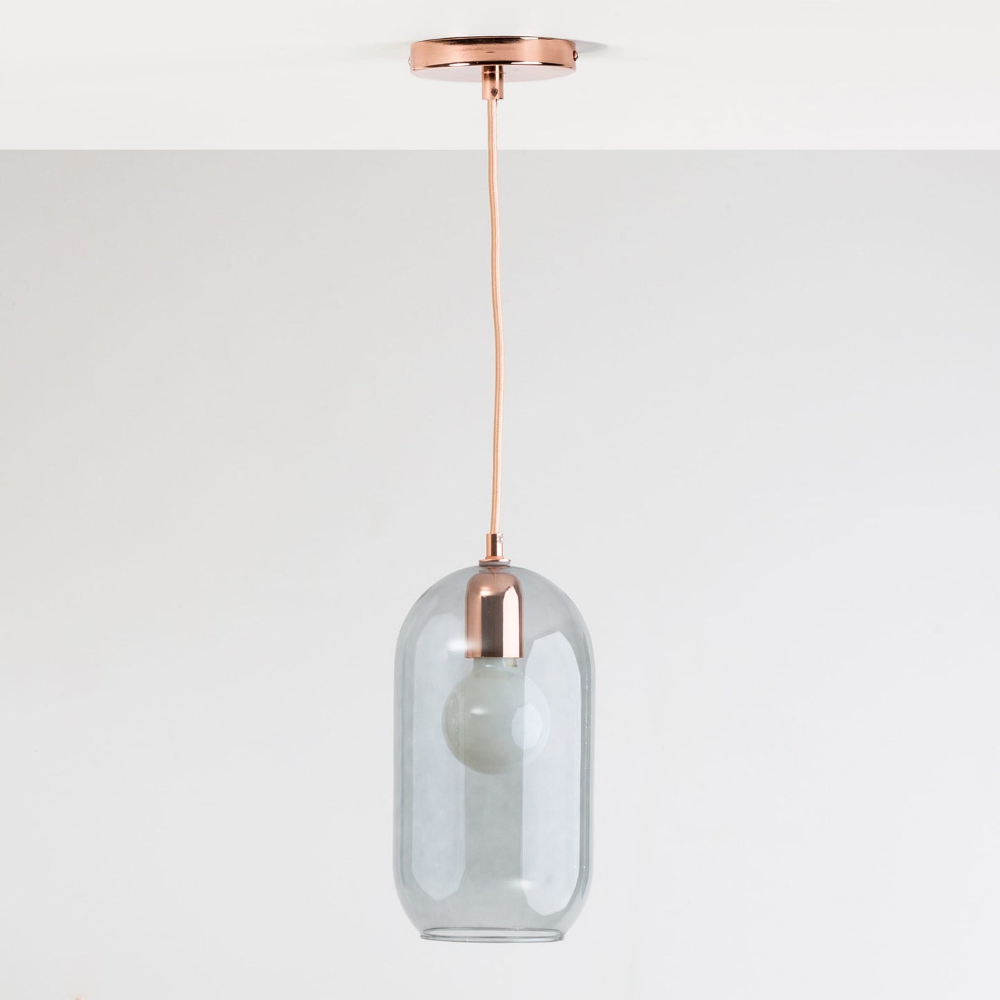 Glass Pill Fixed Shade Ceiling Pendant