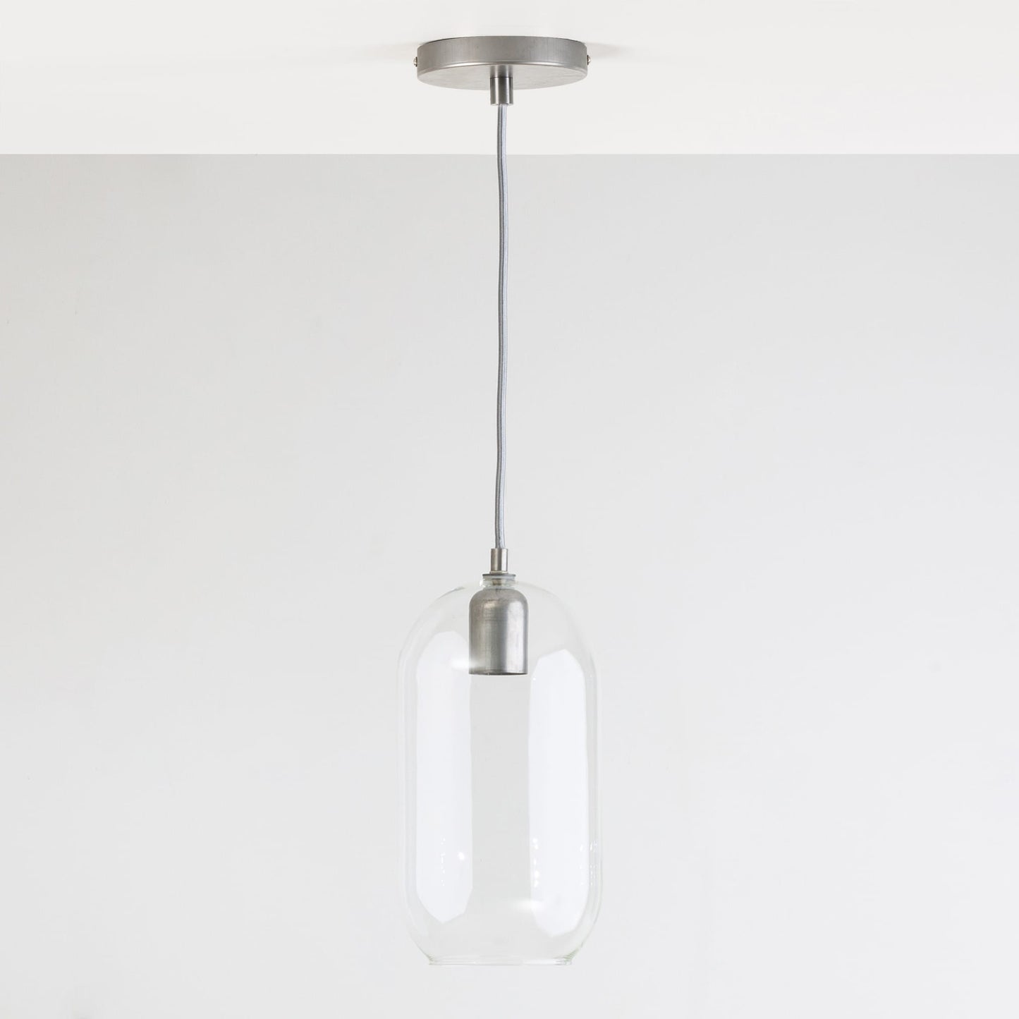 Glass Pill Fixed Shade Ceiling Pendant