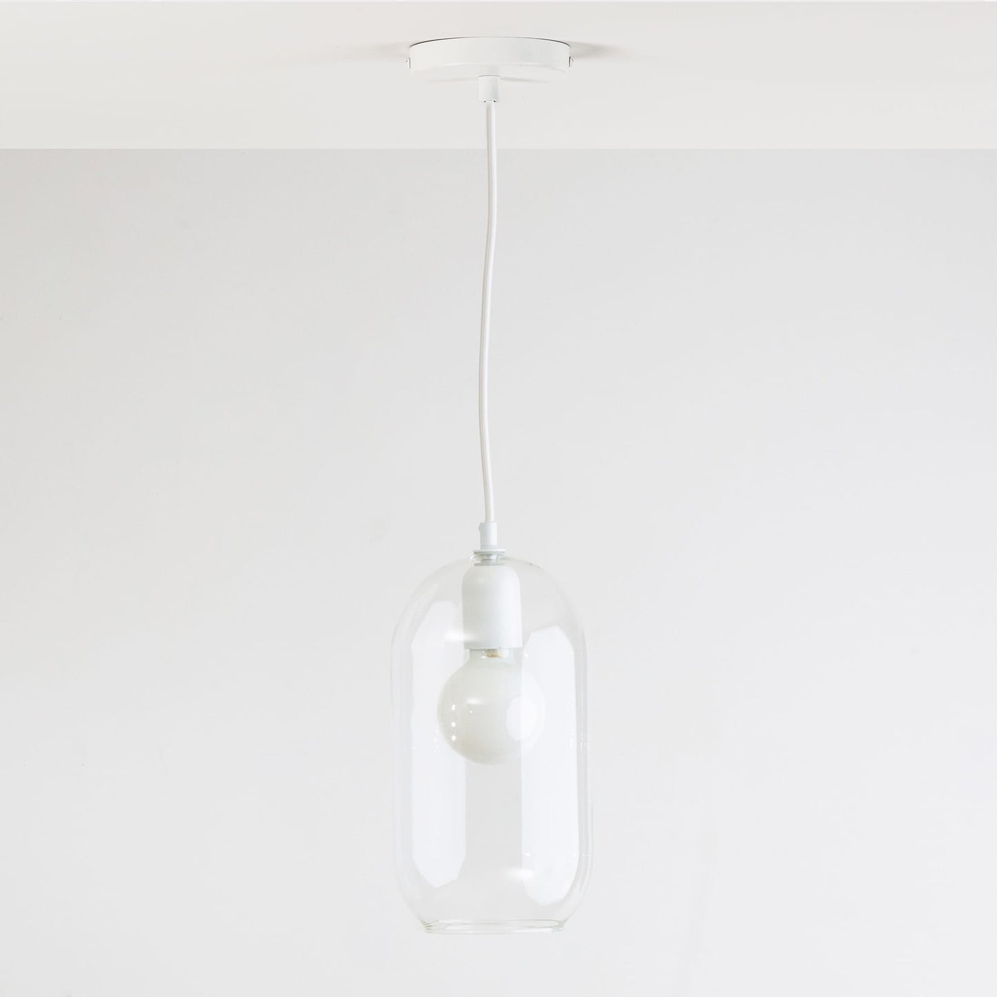 Glass Pill Fixed Shade Ceiling Pendant