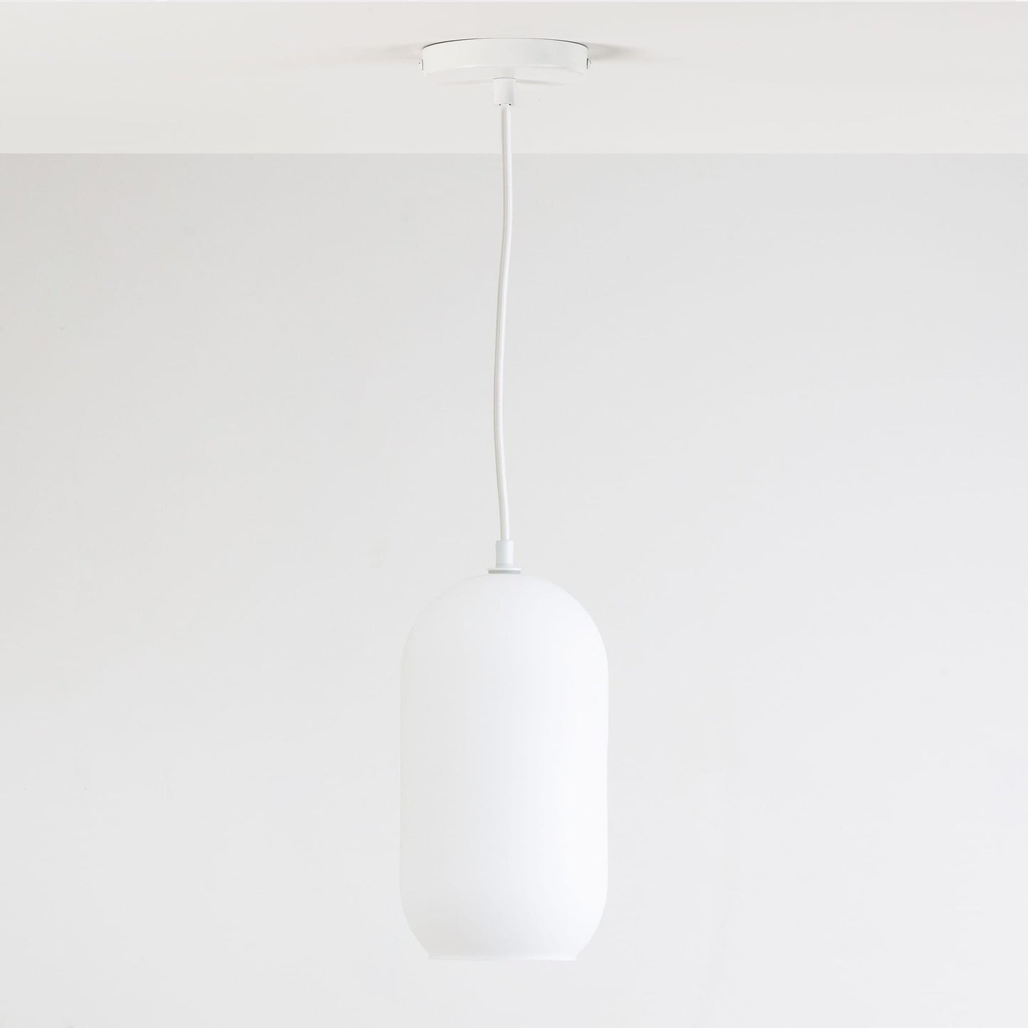 Glass Pill Fixed Shade Ceiling Pendant