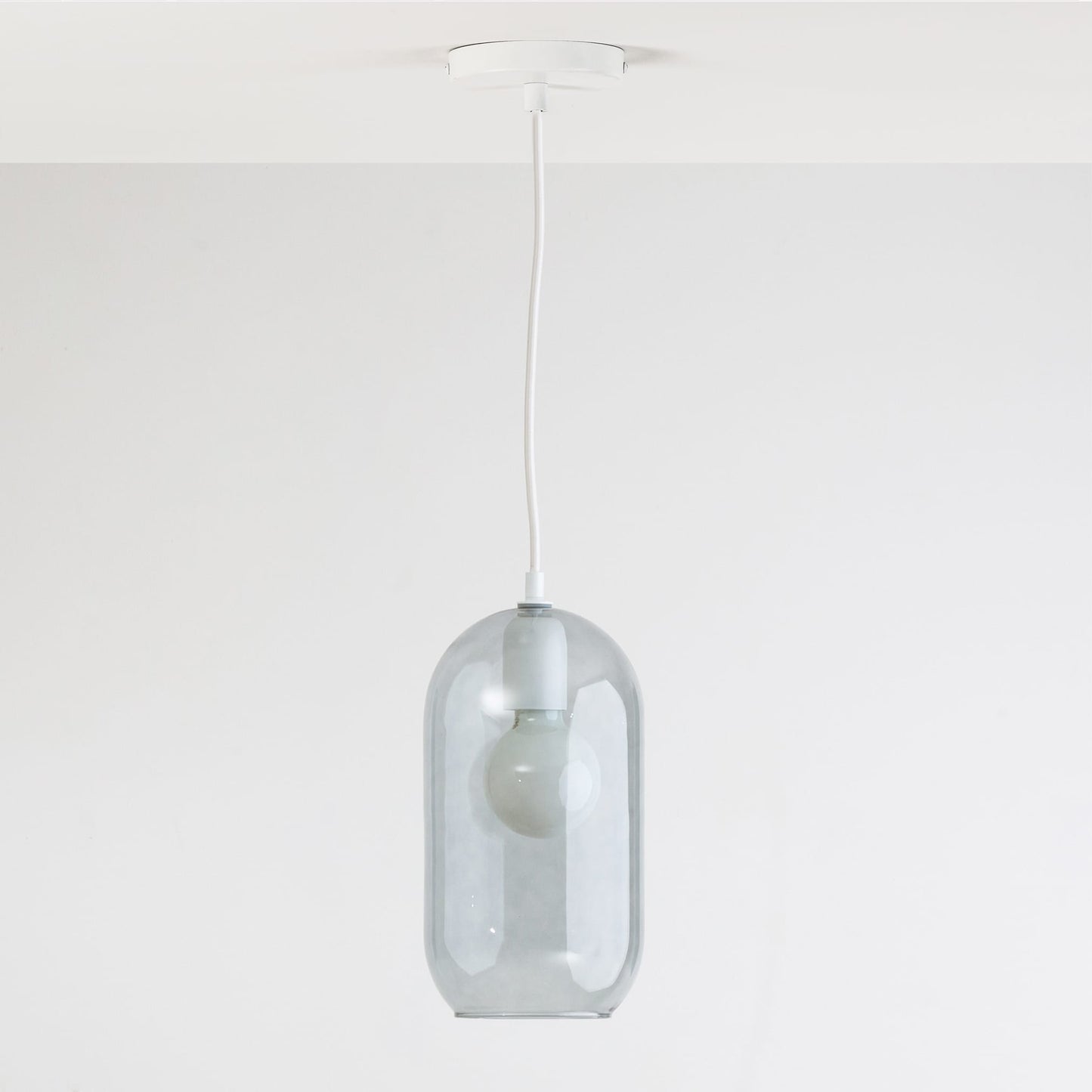 Glass Pill Fixed Shade Ceiling Pendant