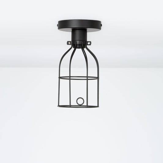 Industrial Cage Button Flush Mount