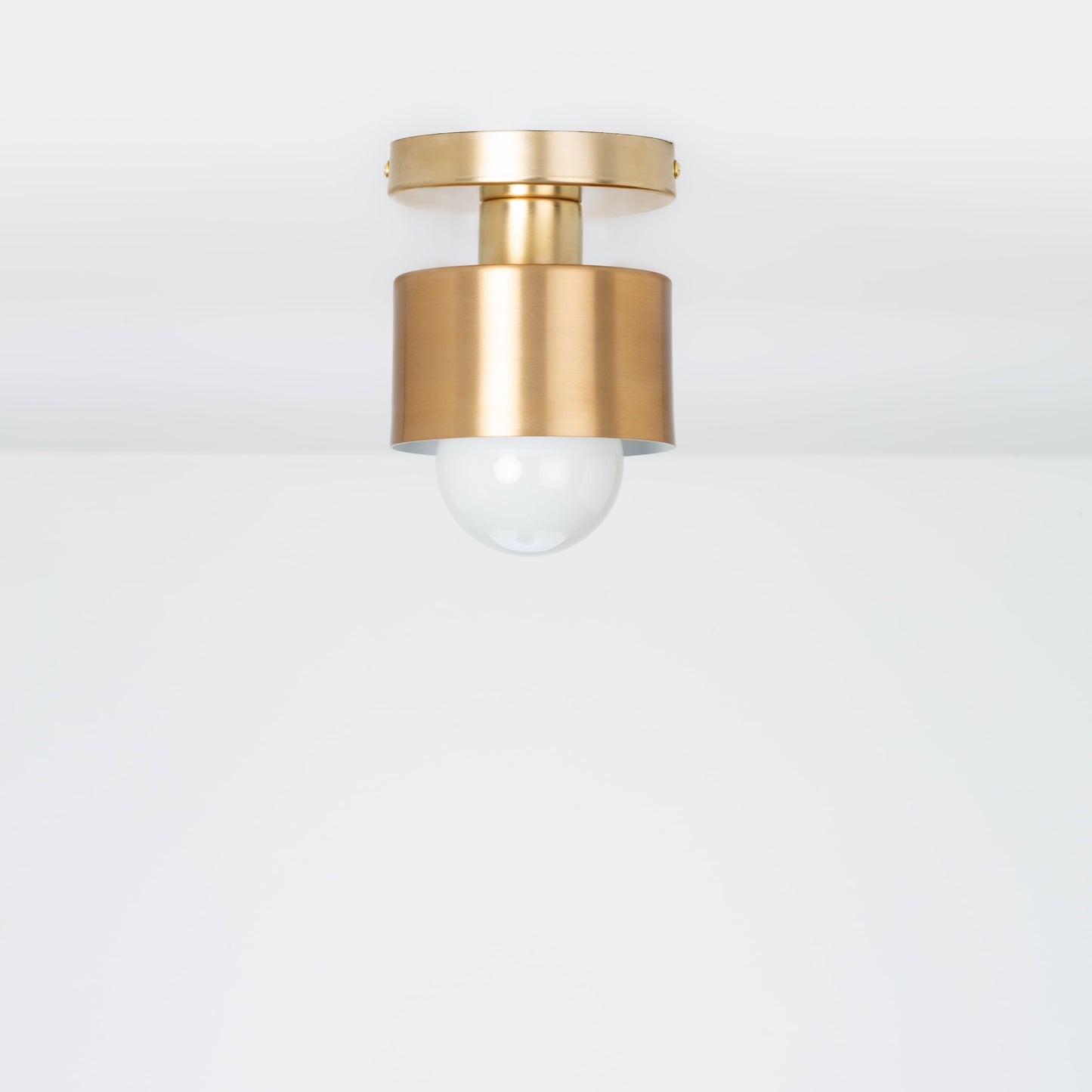 Puck Shade Button Flush Mount