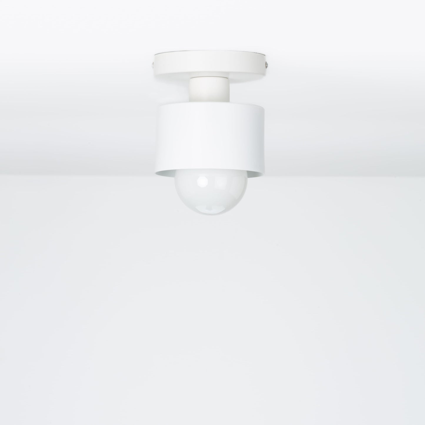 Puck Shade Button Flush Mount