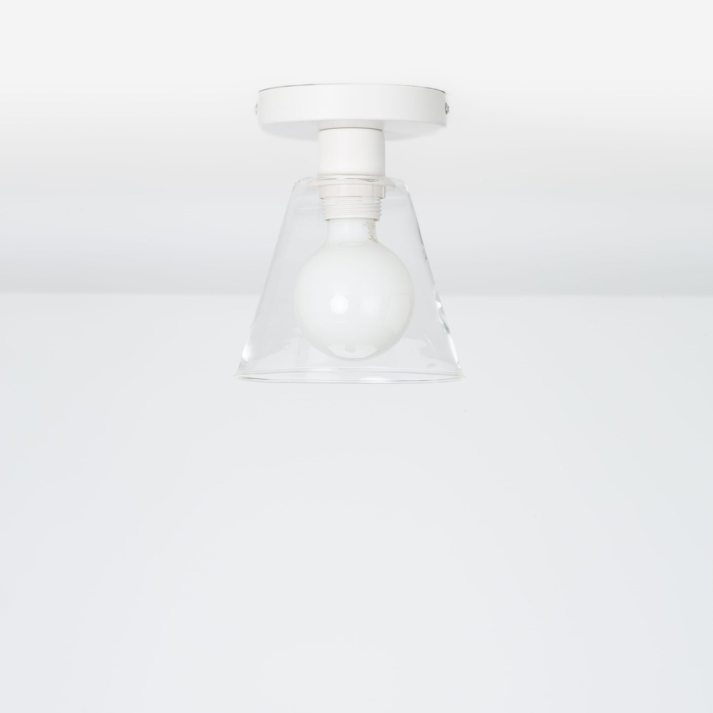 Glass Cone Button Flush Mount