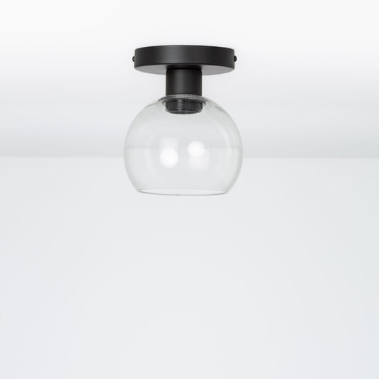 Glass Globe Button Flush Mount - 6inch