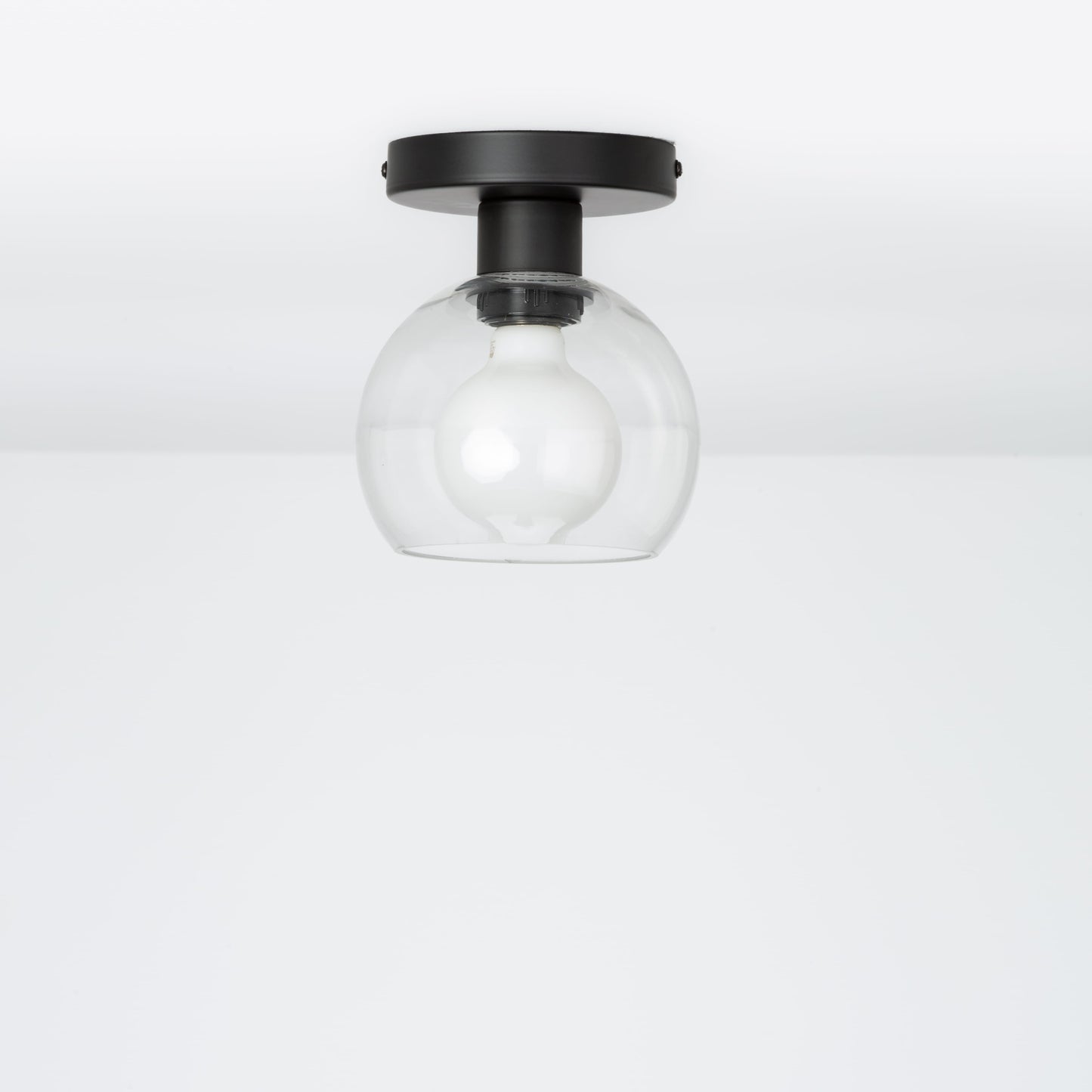 Glass Globe Button Flush Mount - 6inch