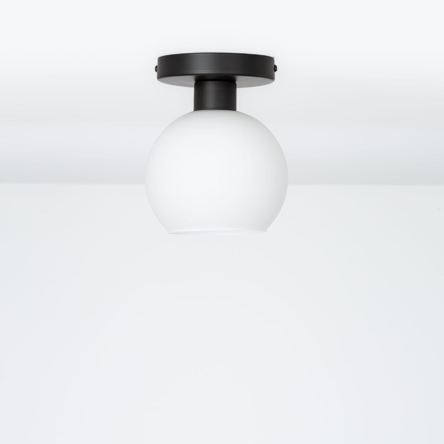 Glass Globe Button Flush Mount - 6inch