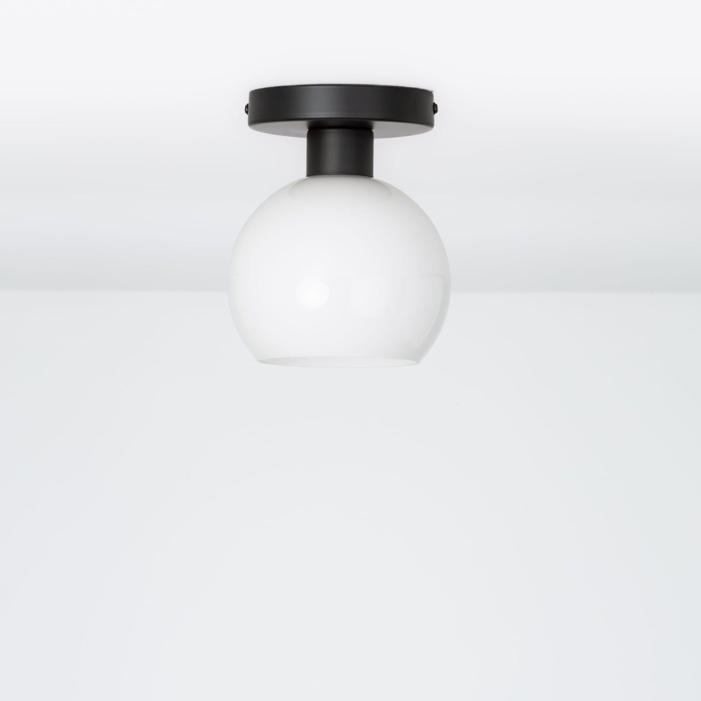 Glass Globe Button Flush Mount - 6inch