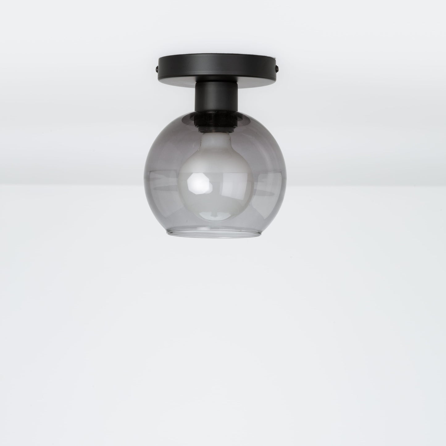 Glass Globe Button Flush Mount - 6inch
