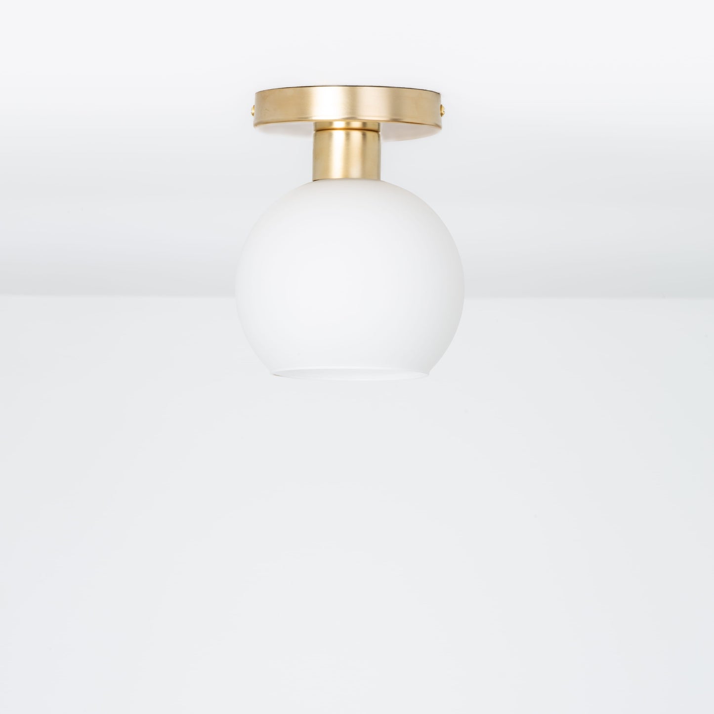 Glass Globe Button Flush Mount - 6inch