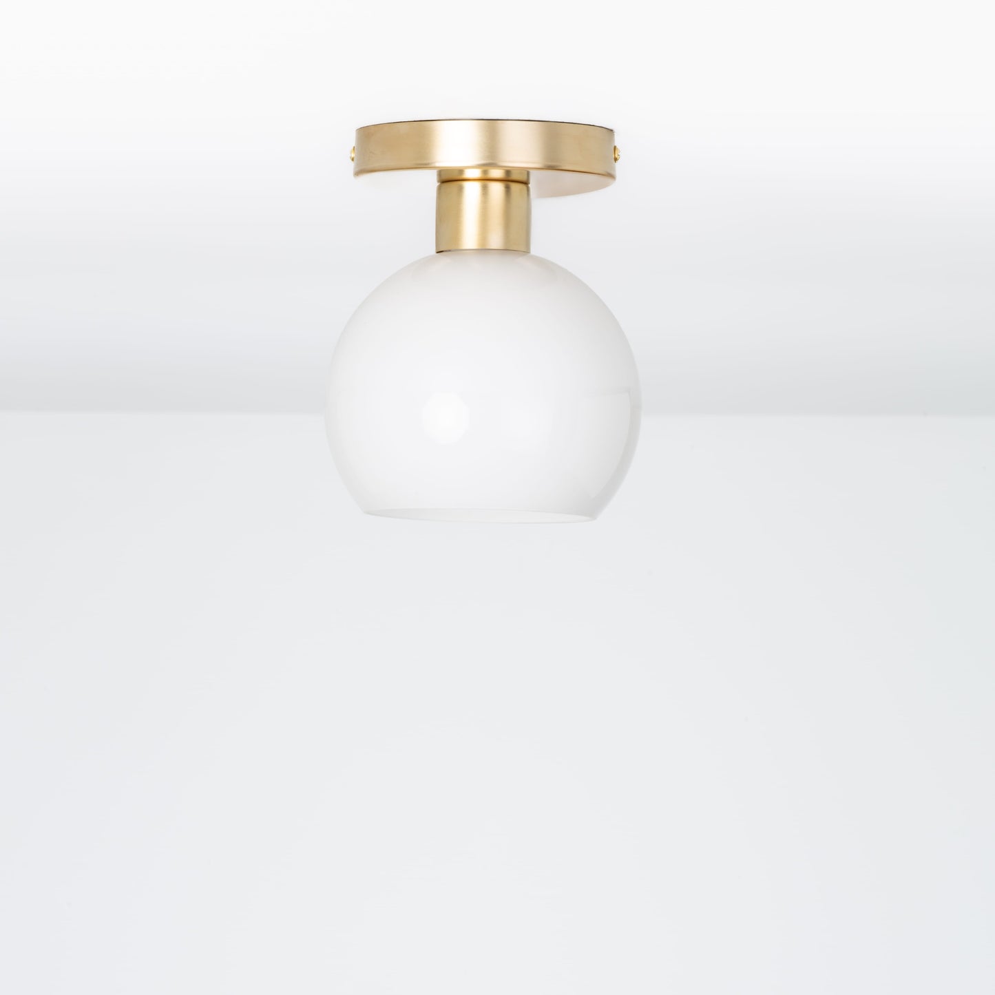 Glass Globe Button Flush Mount - 6inch