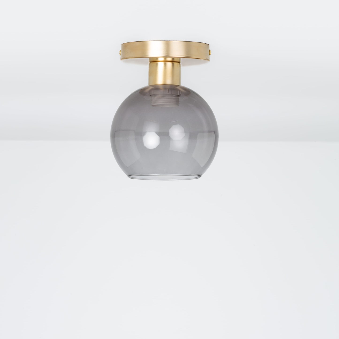 Glass Globe Button Flush Mount - 6inch