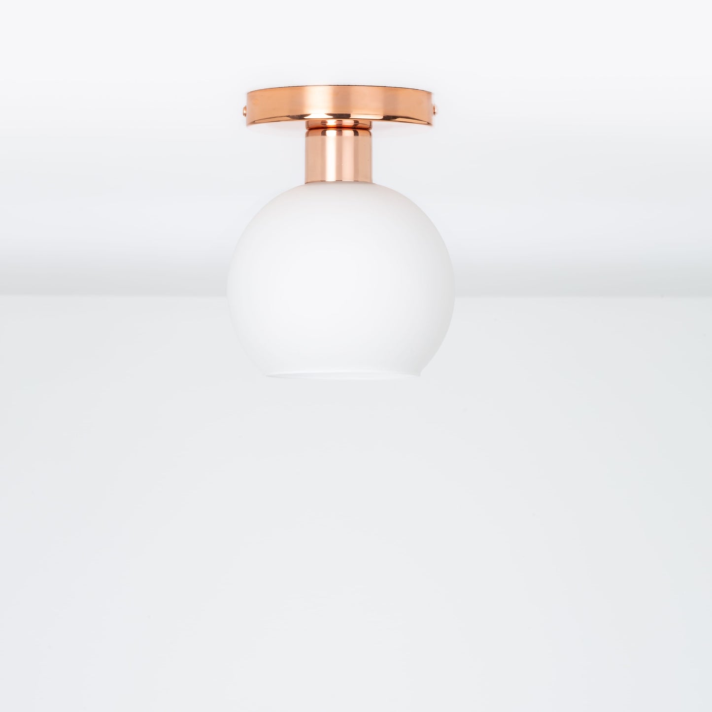 Glass Globe Button Flush Mount - 6inch