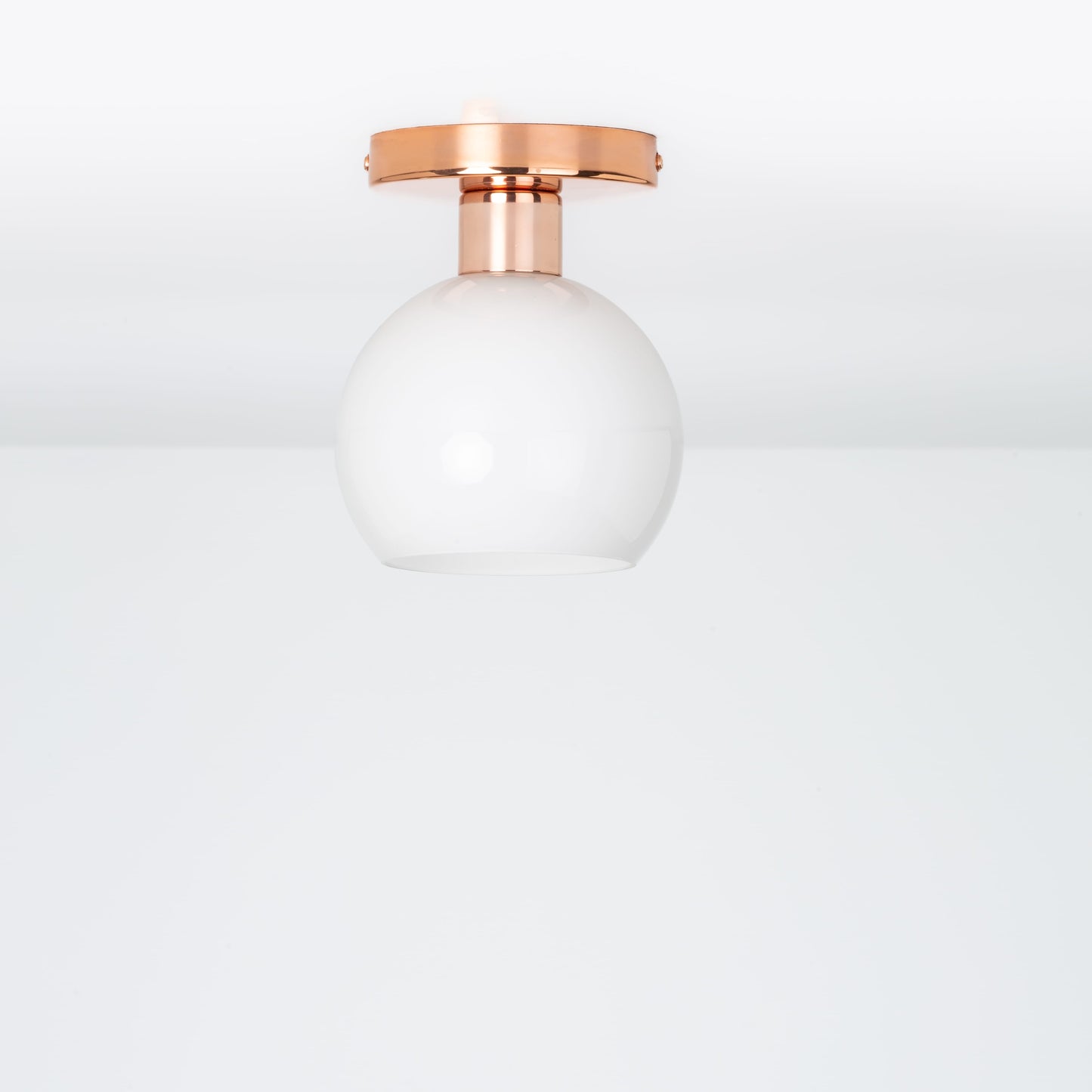Glass Globe Button Flush Mount - 6inch