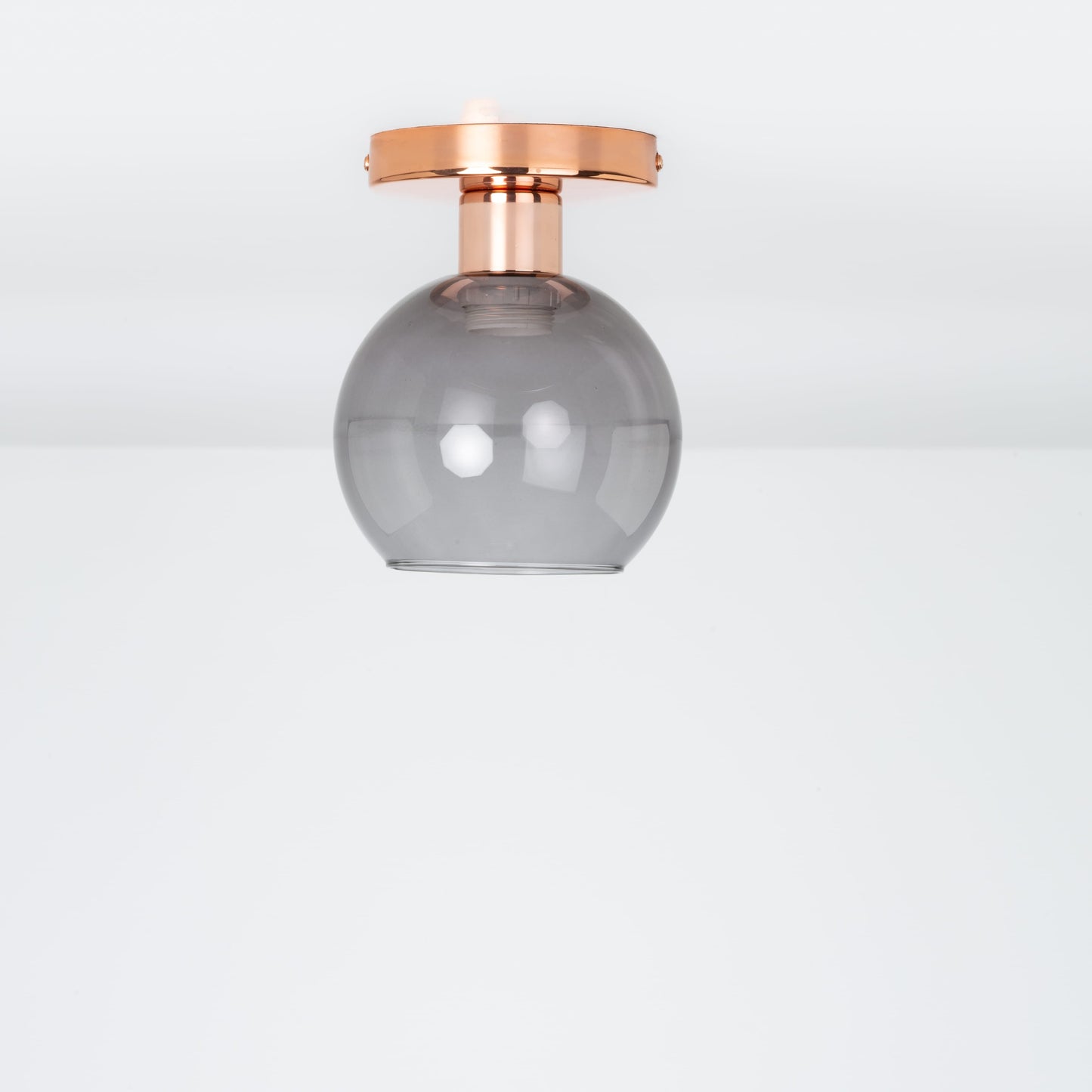 Glass Globe Button Flush Mount - 6inch