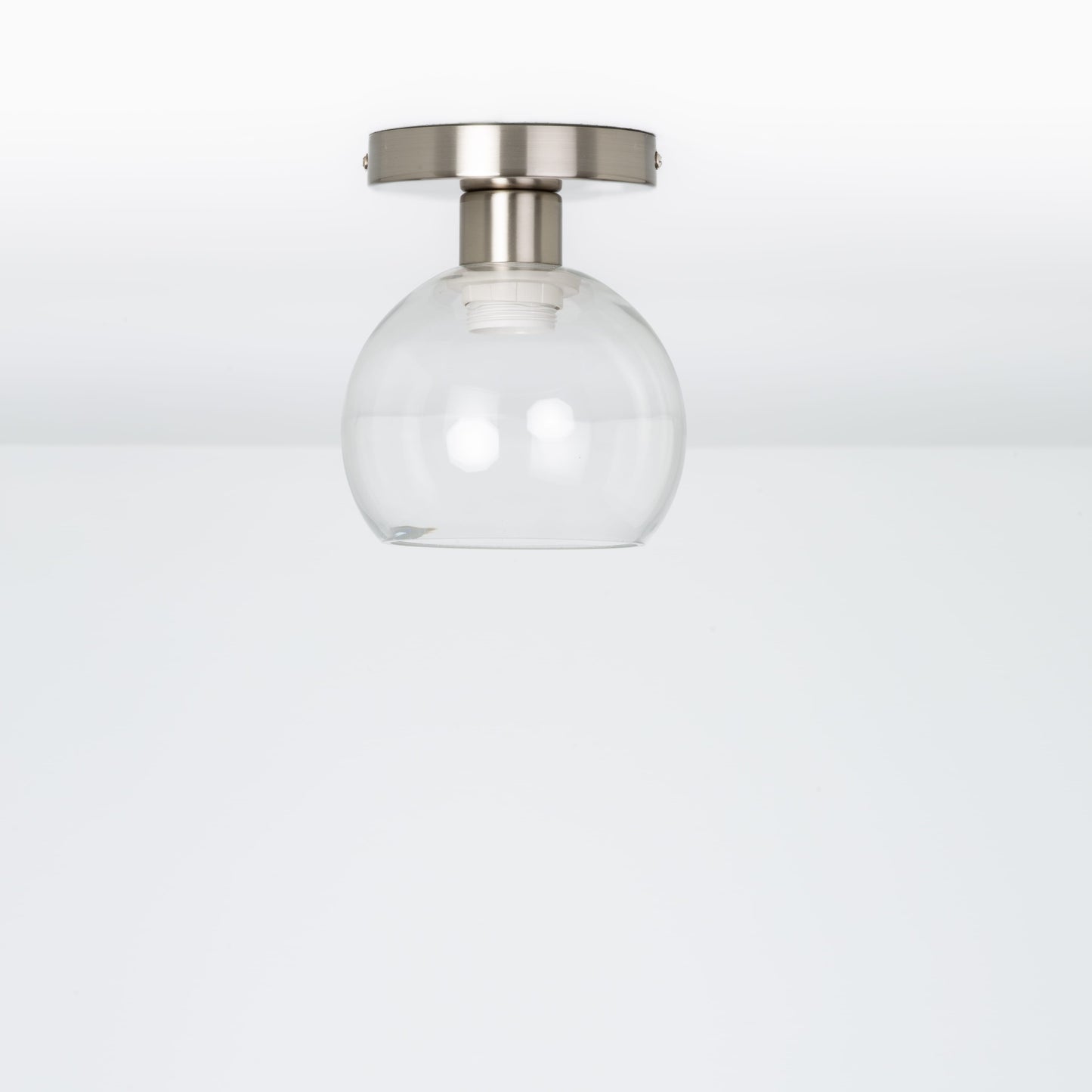 Glass Globe Button Flush Mount - 6inch