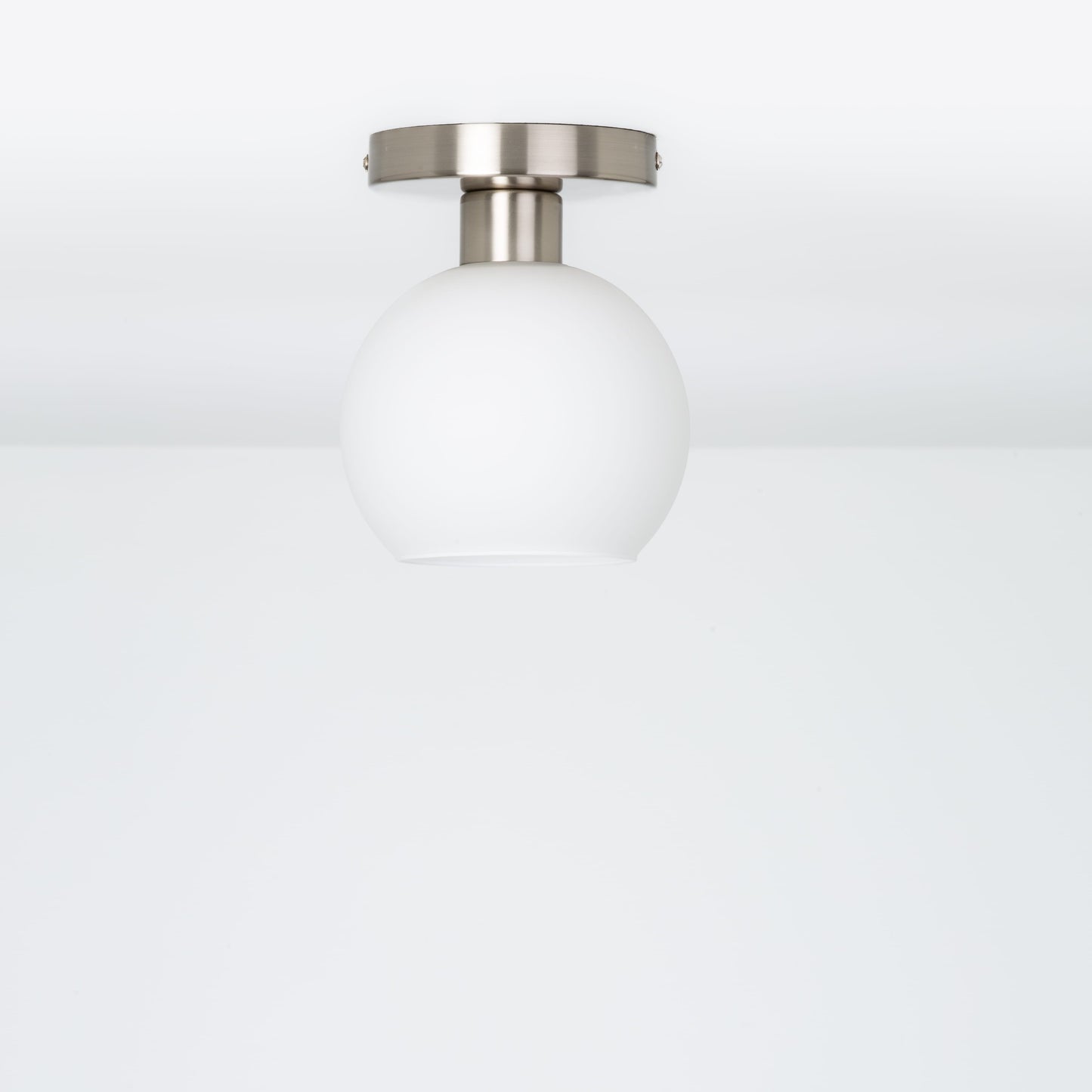 Glass Globe Button Flush Mount - 6inch