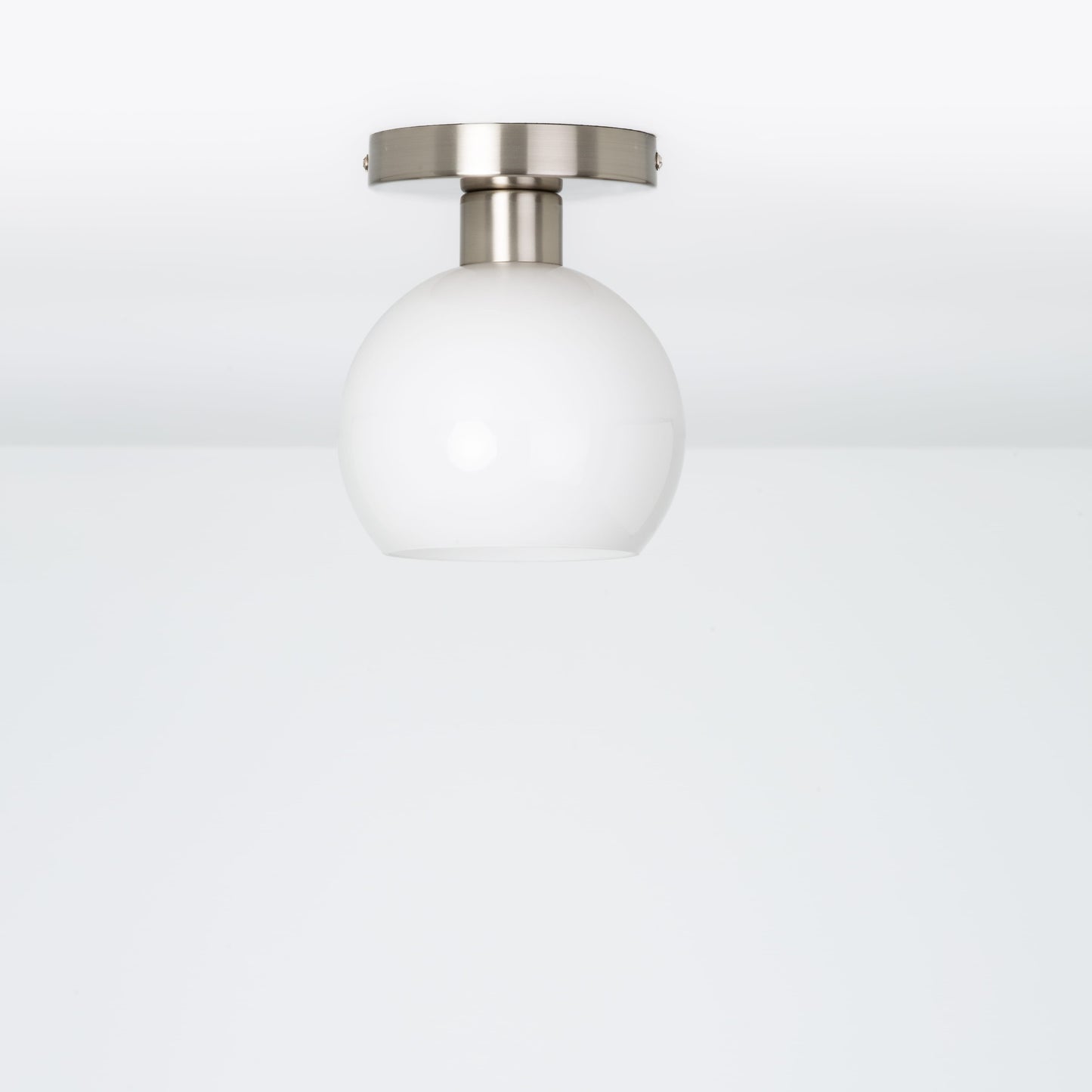 Glass Globe Button Flush Mount - 6inch