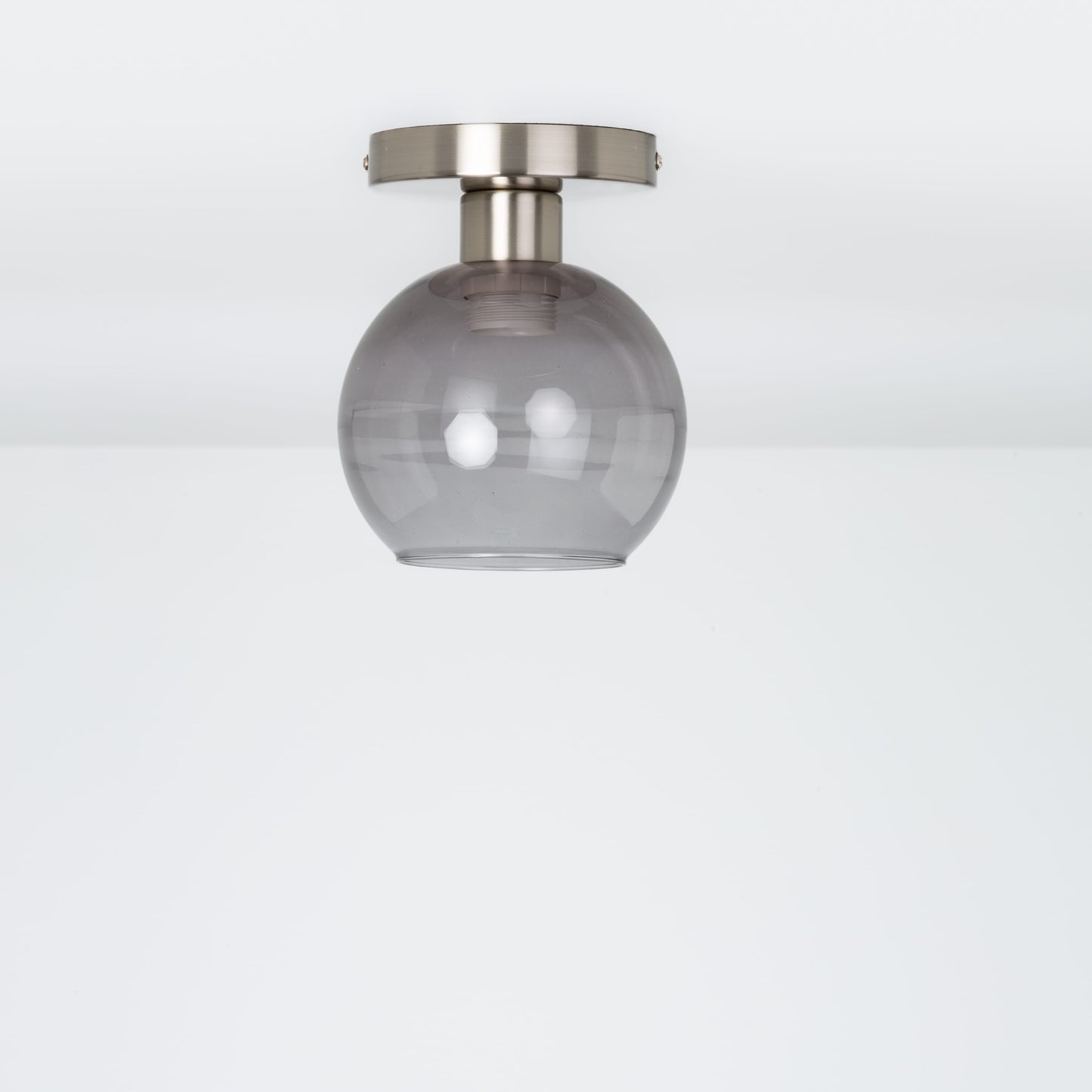 Glass Globe Button Flush Mount - 6inch