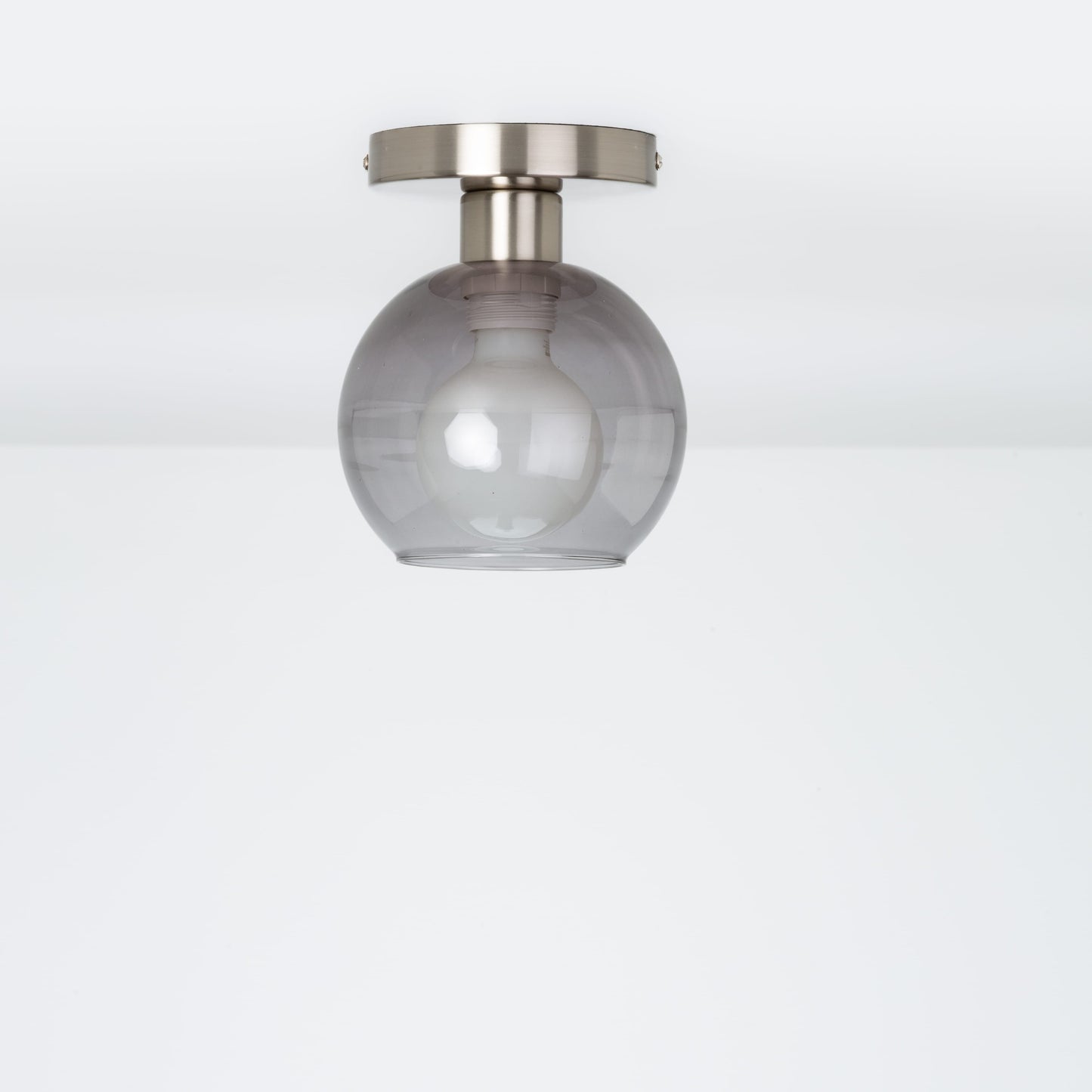 Glass Globe Button Flush Mount - 6inch