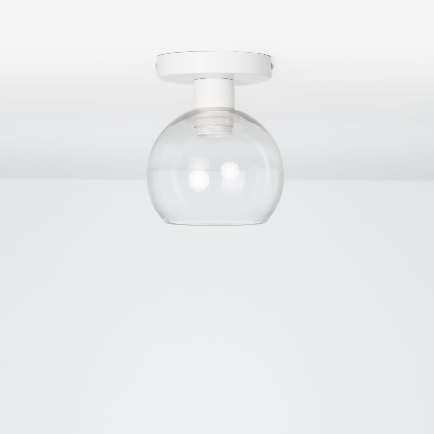 Glass Globe Button Flush Mount - 6inch