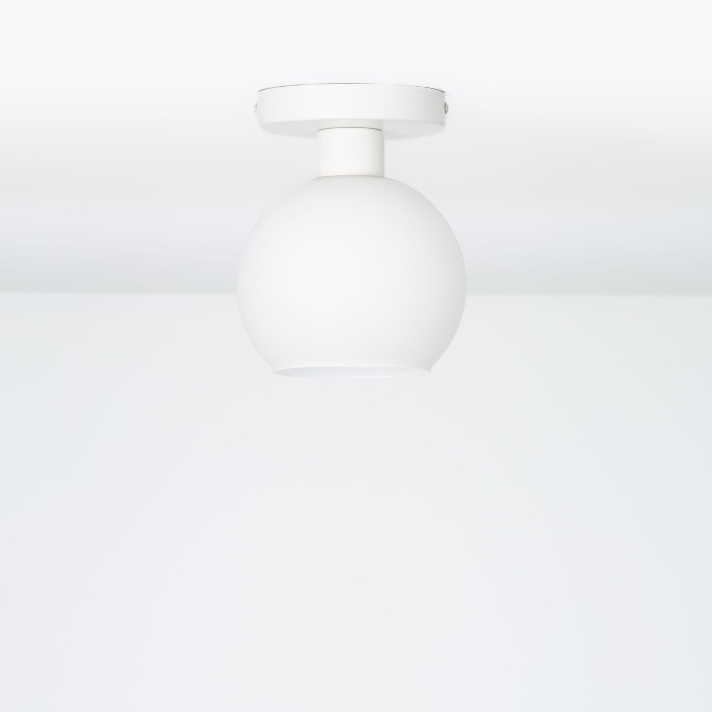 Glass Globe Button Flush Mount - 6inch