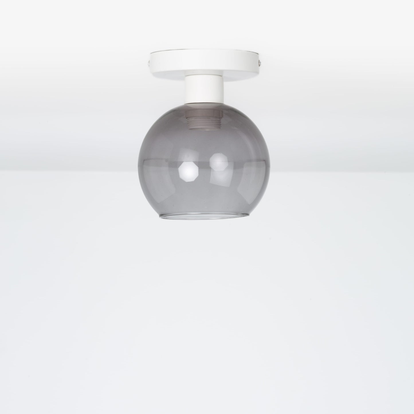 Glass Globe Button Flush Mount - 6inch