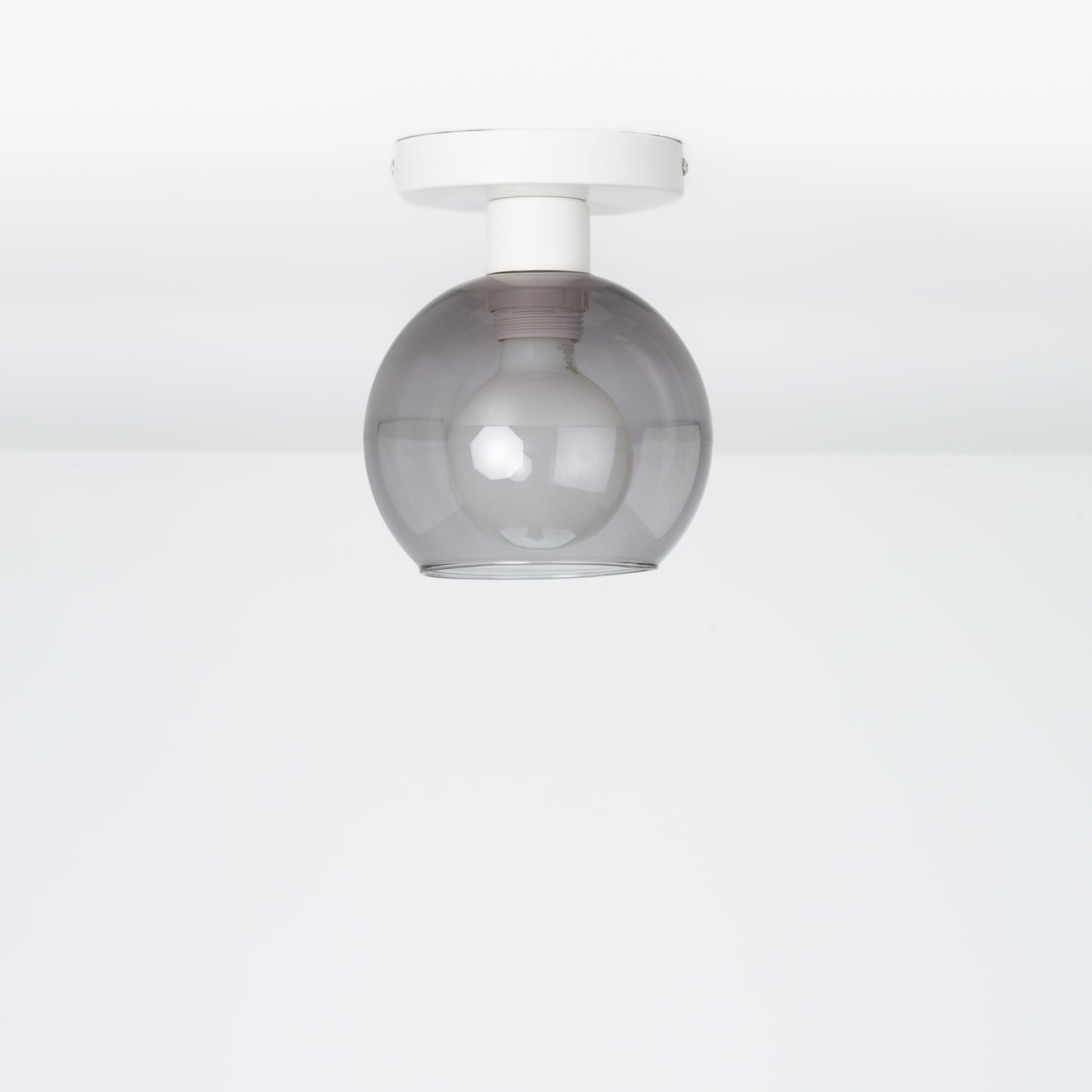 Glass Globe Button Flush Mount - 6inch