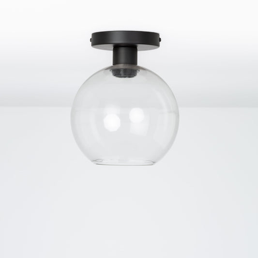 Glass Globe Button Flush Mount - 8inch