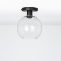 Glass 8in Globe Button Light