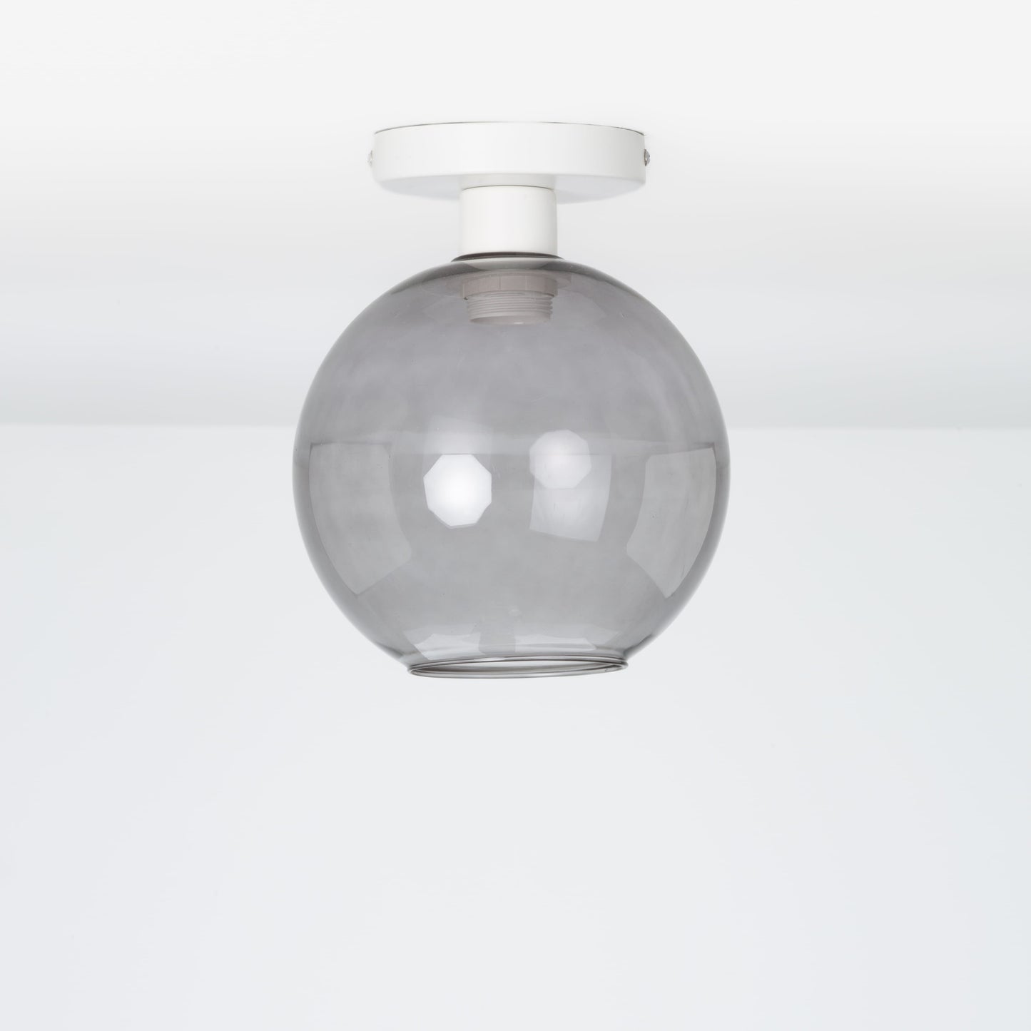 Glass Globe Button Flush Mount - 8inch