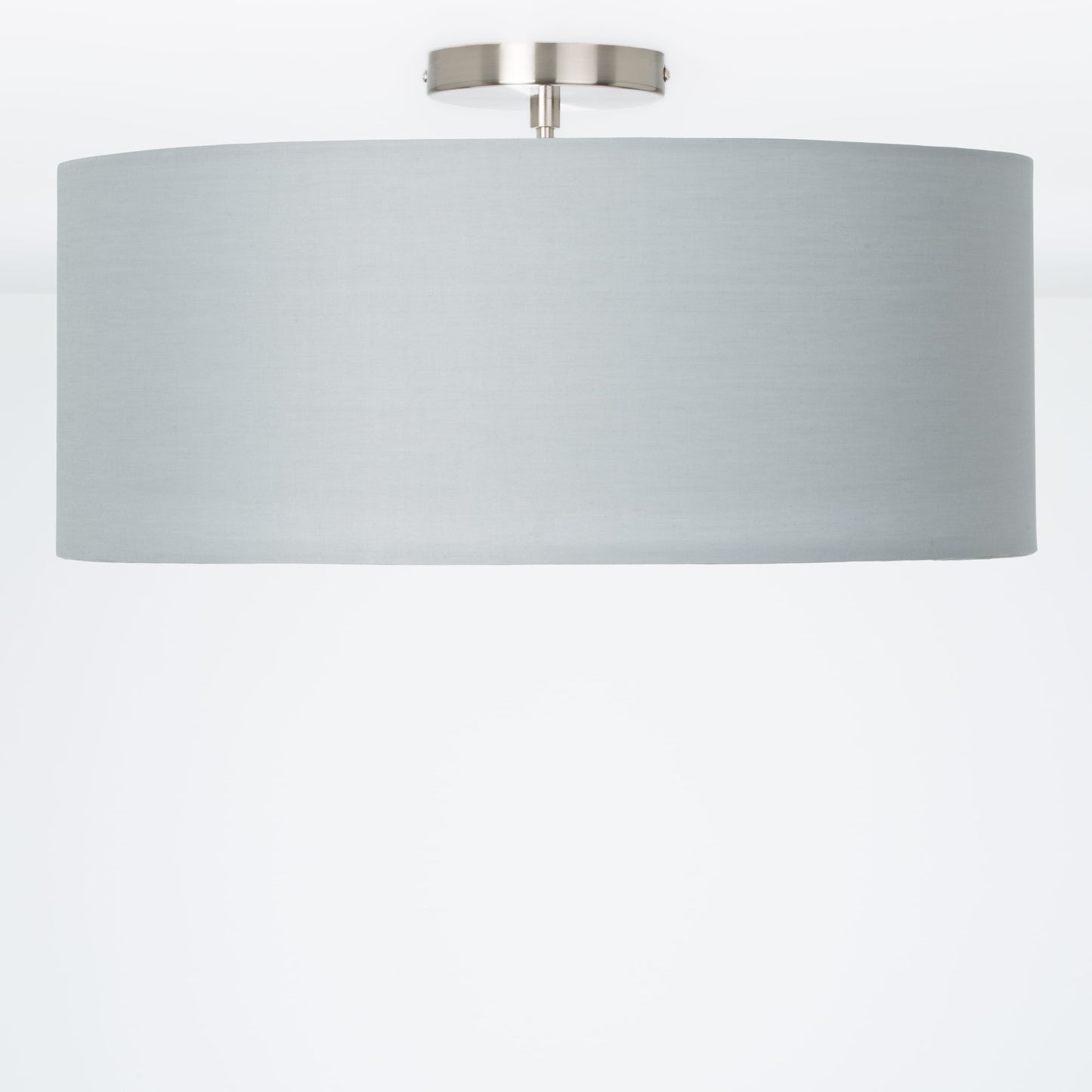 Post Fabric Drum Shade Flush Mount Pendant