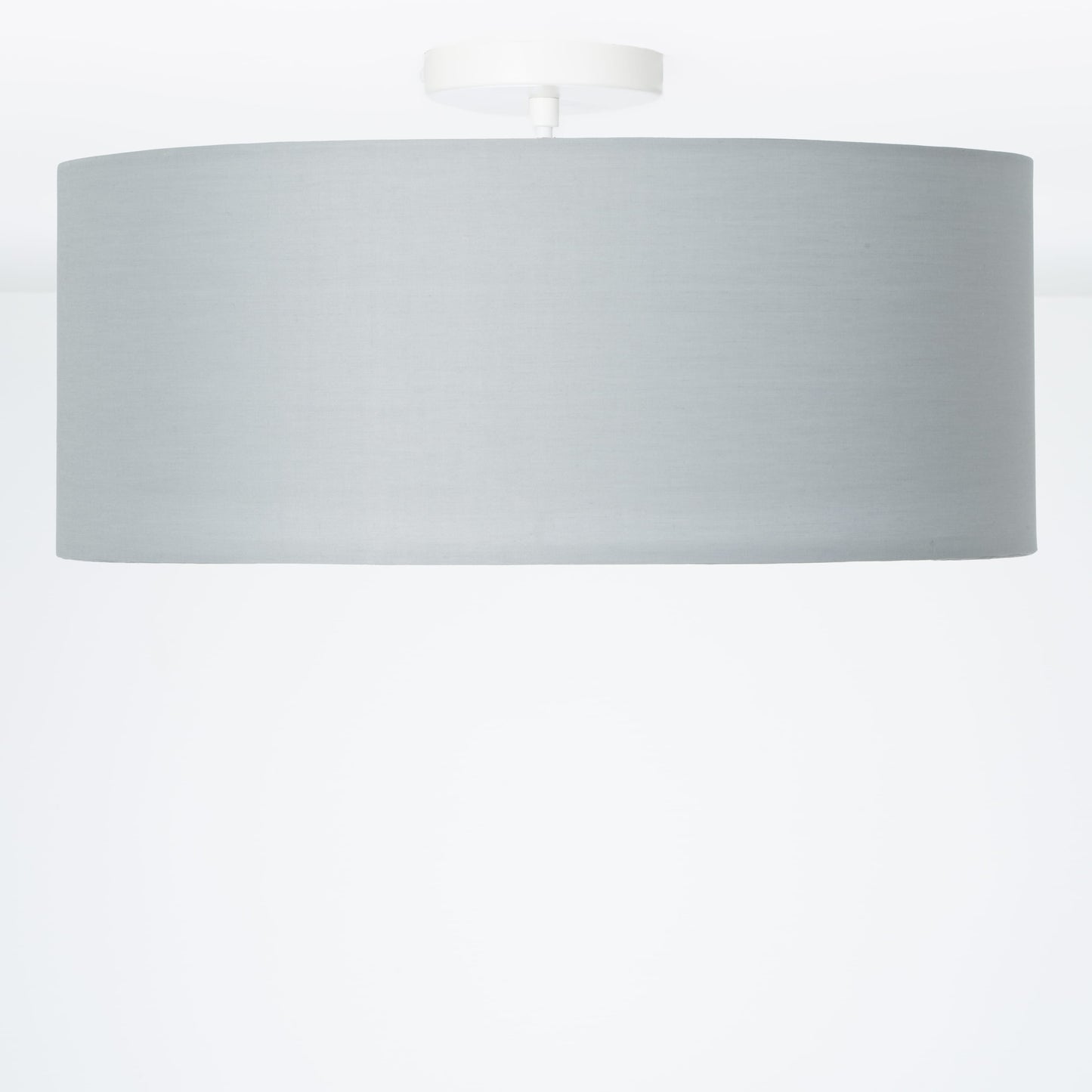 Post Fabric Drum Shade Flush Mount Pendant