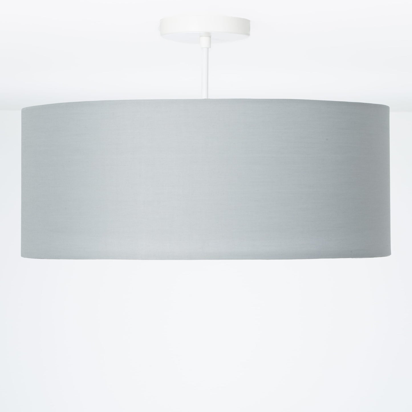 Post Fabric Drum Shade Flush Mount Pendant