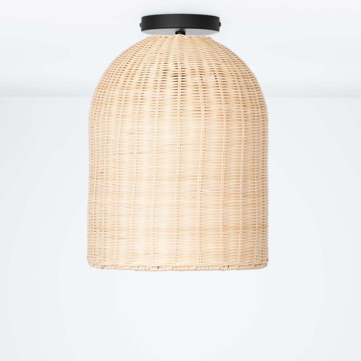 Post Hive Basket Shade Flush Mount Pendant